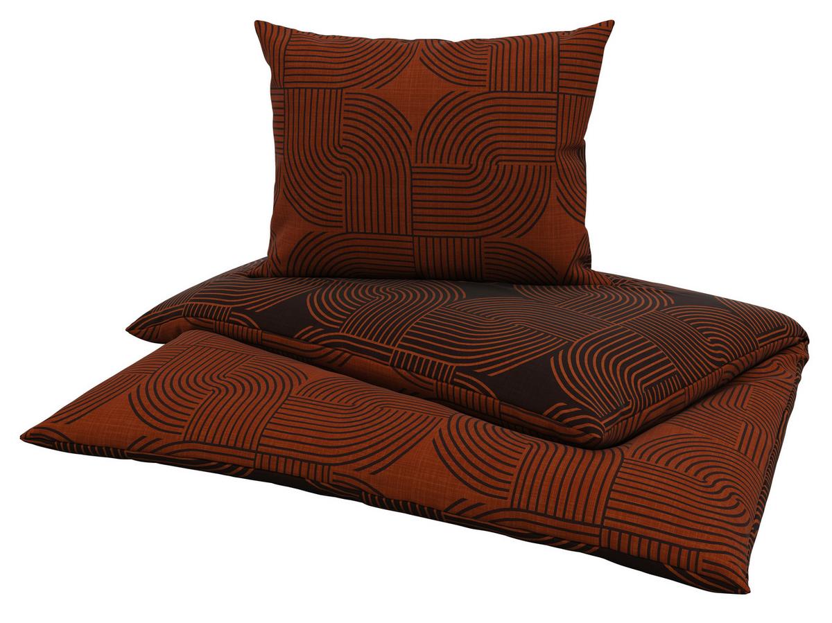 Reneforcé-Bettwäsche 140x200 cm Adriane Rostfarben - Rostfarben, MODERN, Textil (140/200cm) - Luca Bessoni