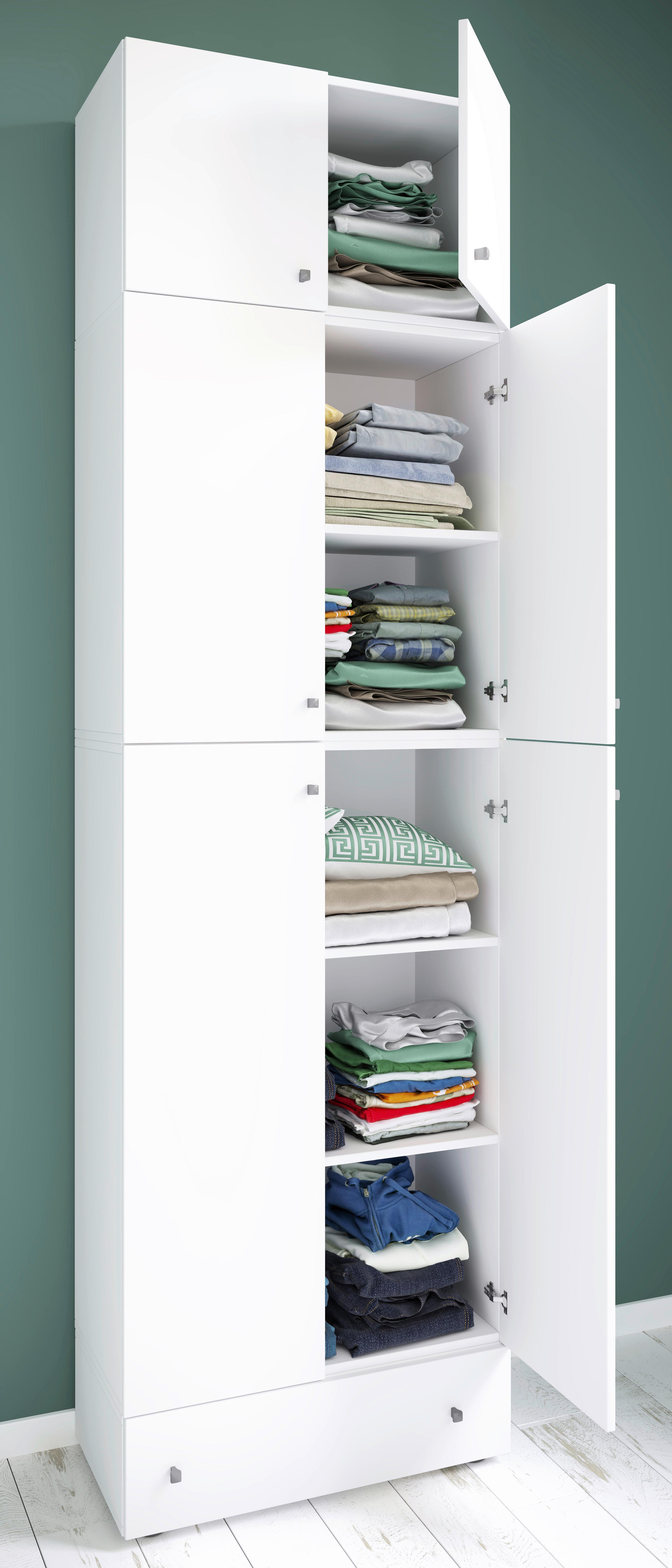 Drehtürenschrank B: 70 Cm Lona Xxl Weiß - Weiß, MODERN, Holzwerkstoff (70/240/39cm) - MID.YOU