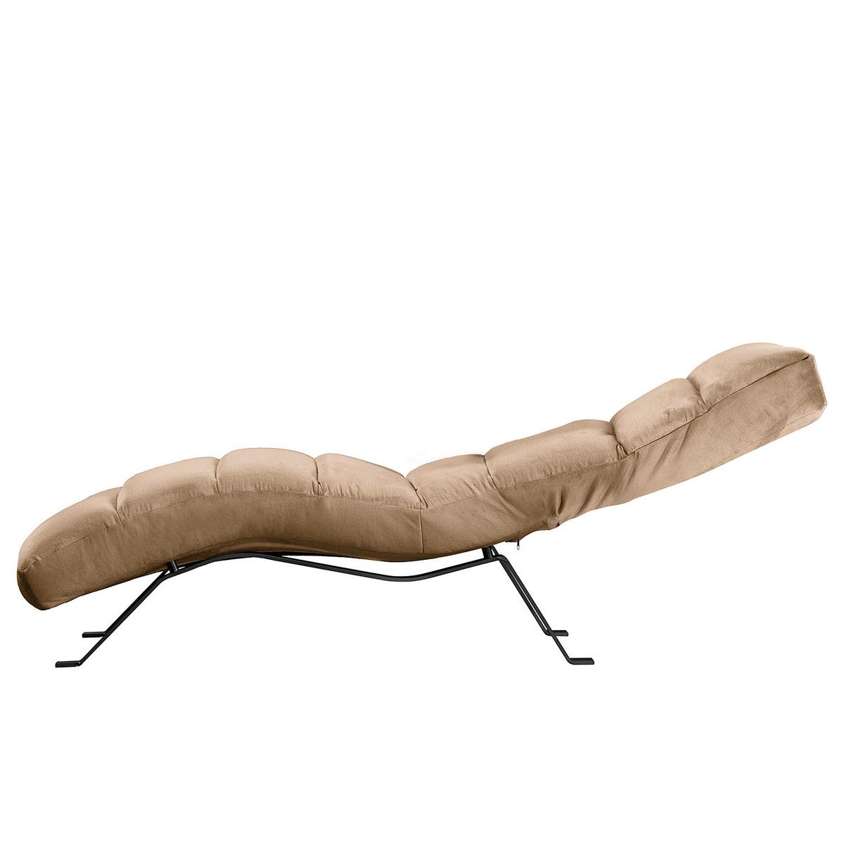 Relaxliege Swing Black Braun B: 65 cm - Schwarz/Braun, Design, Textil (65/65-95/171cm) - Livetastic