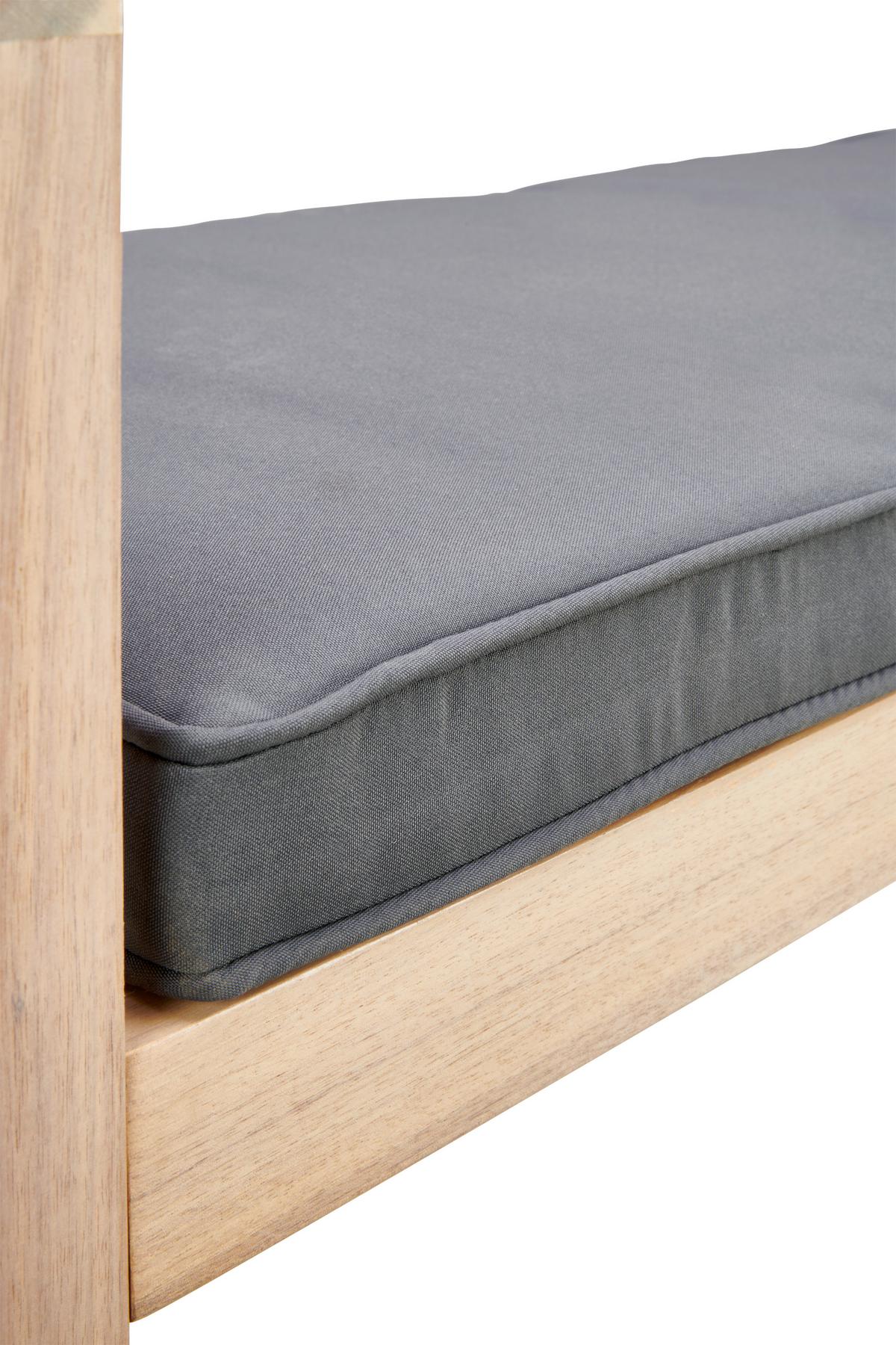 Loungegarnitur 4-Tlg. Bergen Aus Echtholz mit Kissen - Dunkelgrau/Akaziefarben, MODERN, Holz/Textil (73cm) - Beldano