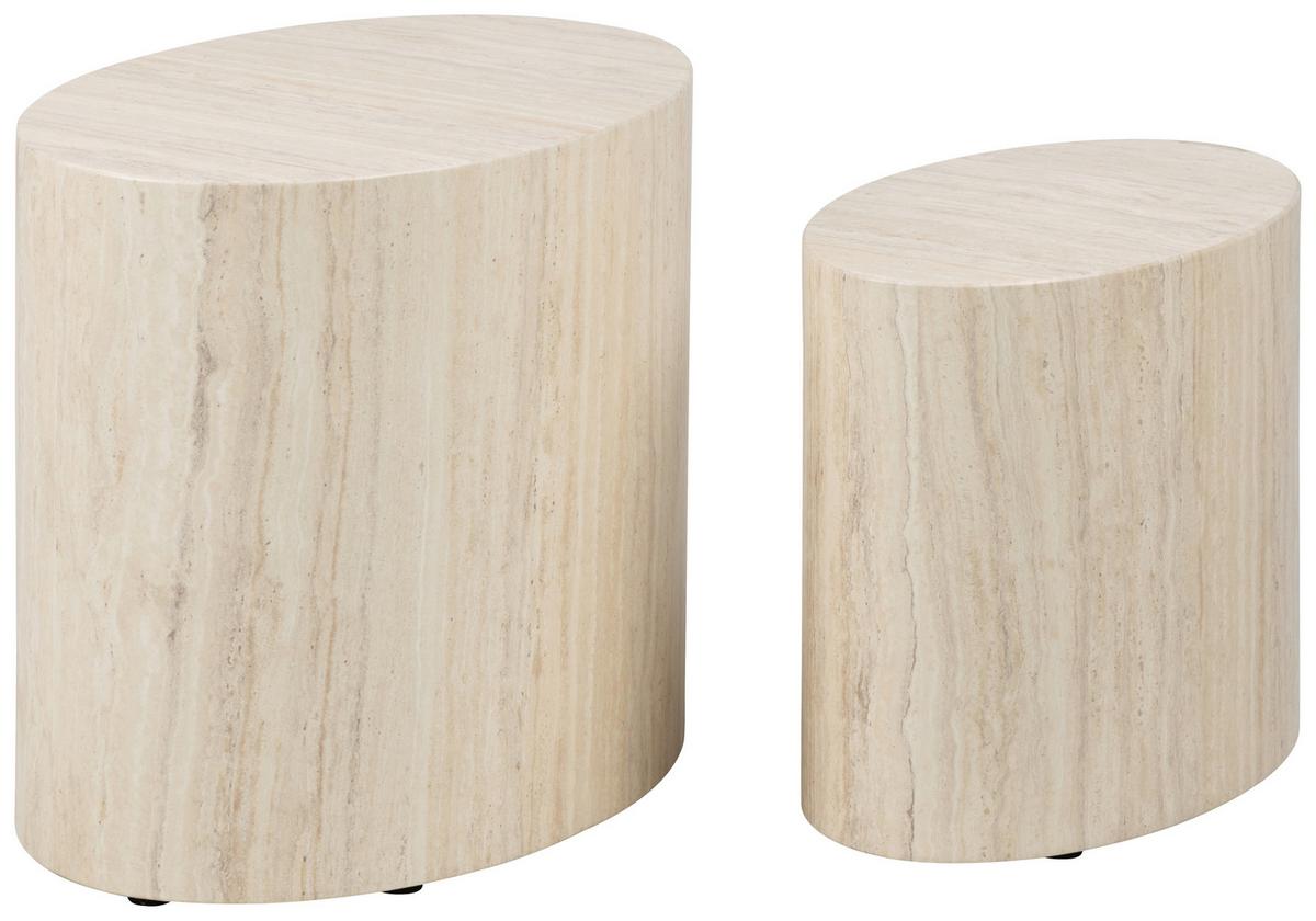 Couchtischset Mice 0000098389 - Naturfarben, Design, Holzwerkstoff (33/48/40cm) - MID.YOU