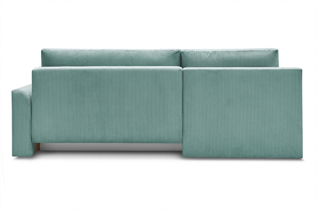 Rohová sedačka KIM L160, oboustr.,mátově zel.manšestr - černá/mátově zelená, Moderní, dřevo/textil (233/160cm)