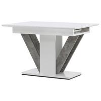 Esstisch Disa - Weiß/Grau, Design, Holz/Holzwerkstoff (120/80/76cm) - Livetastic