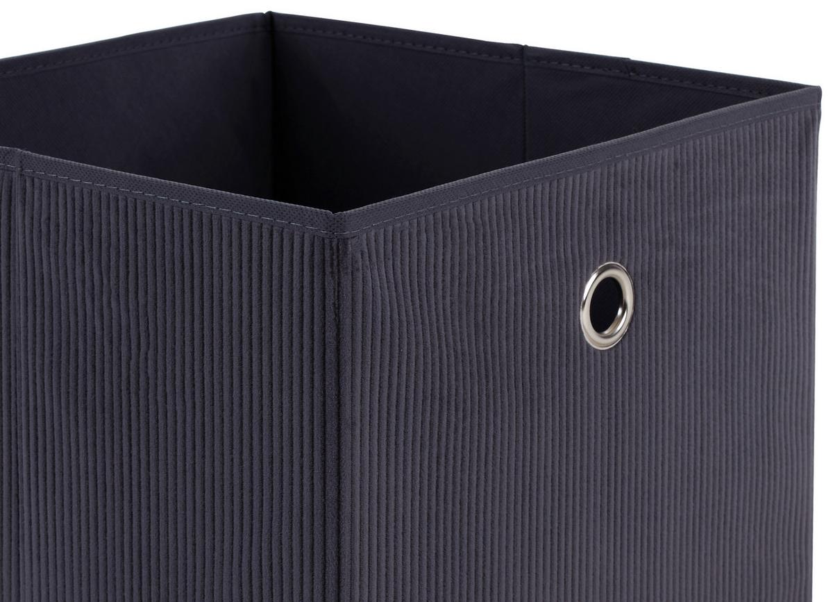SKLÁDACÍ KRABICE CUBI NEW - šedá, Moderní, karton/textil (30/30/30cm)