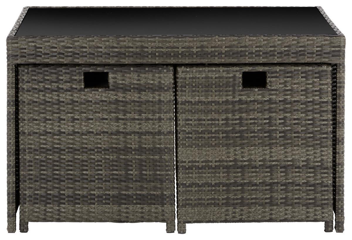 Kerti Szett Emma - barna/fekete, Modern, műanyag/textil - Luca Bessoni