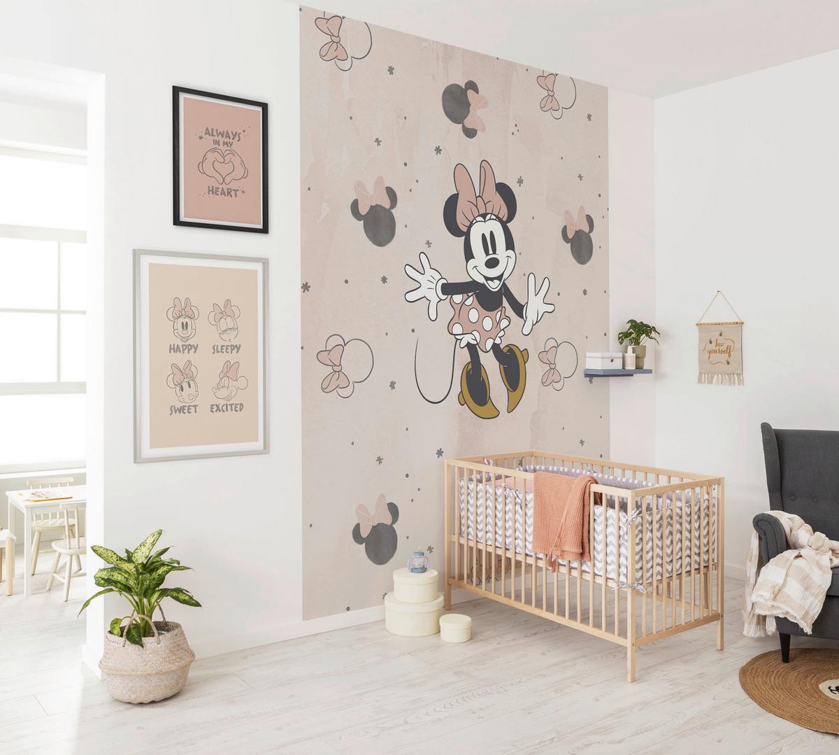 Vliestapete Minnie Party Mouse - Multicolor, Basics (200/250cm) - Komar