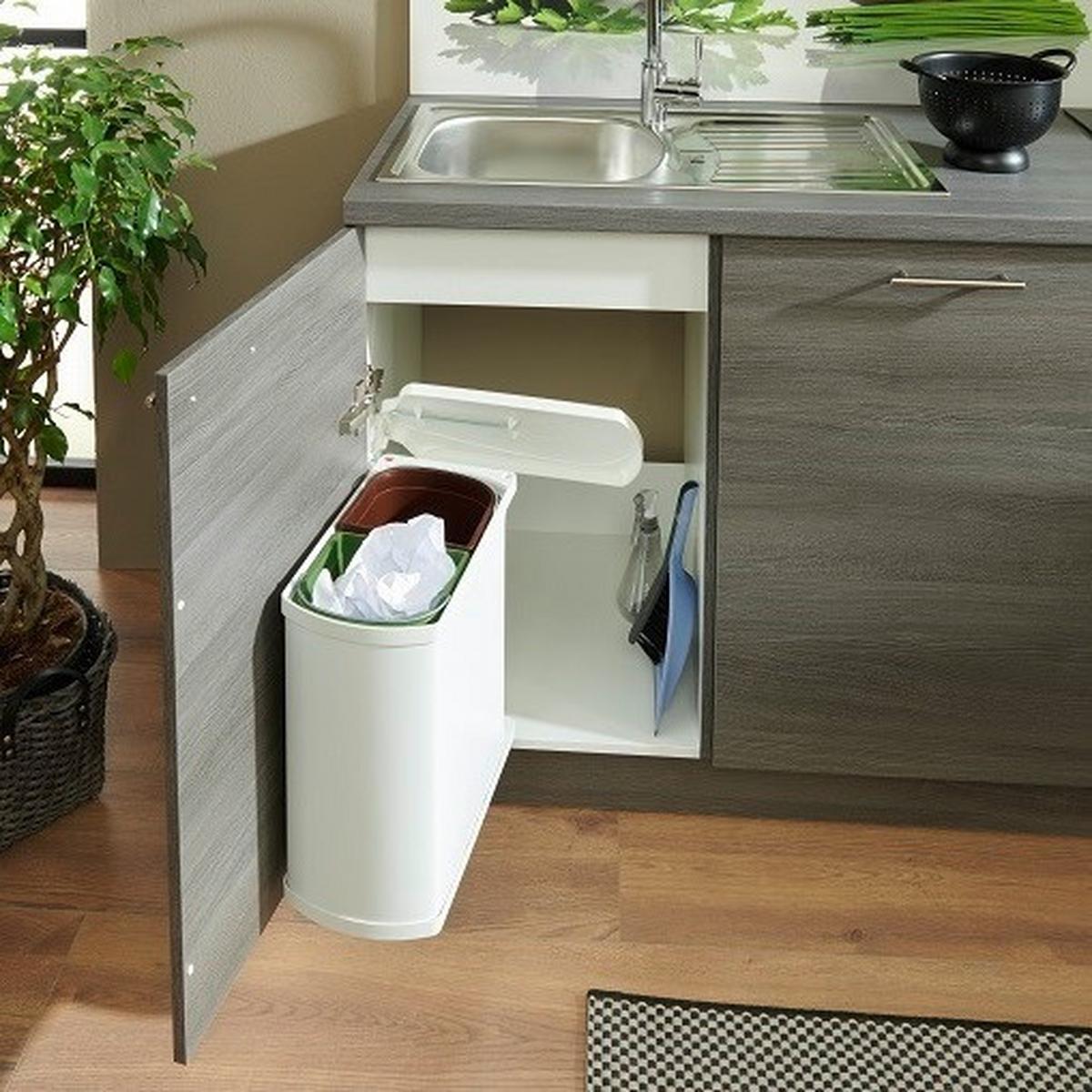 Küchenzeile Plan Mit Geräten B: 280 Cm Eiche Dekor/weiß - Trend, Holzwerkstoff (280cm) - Express