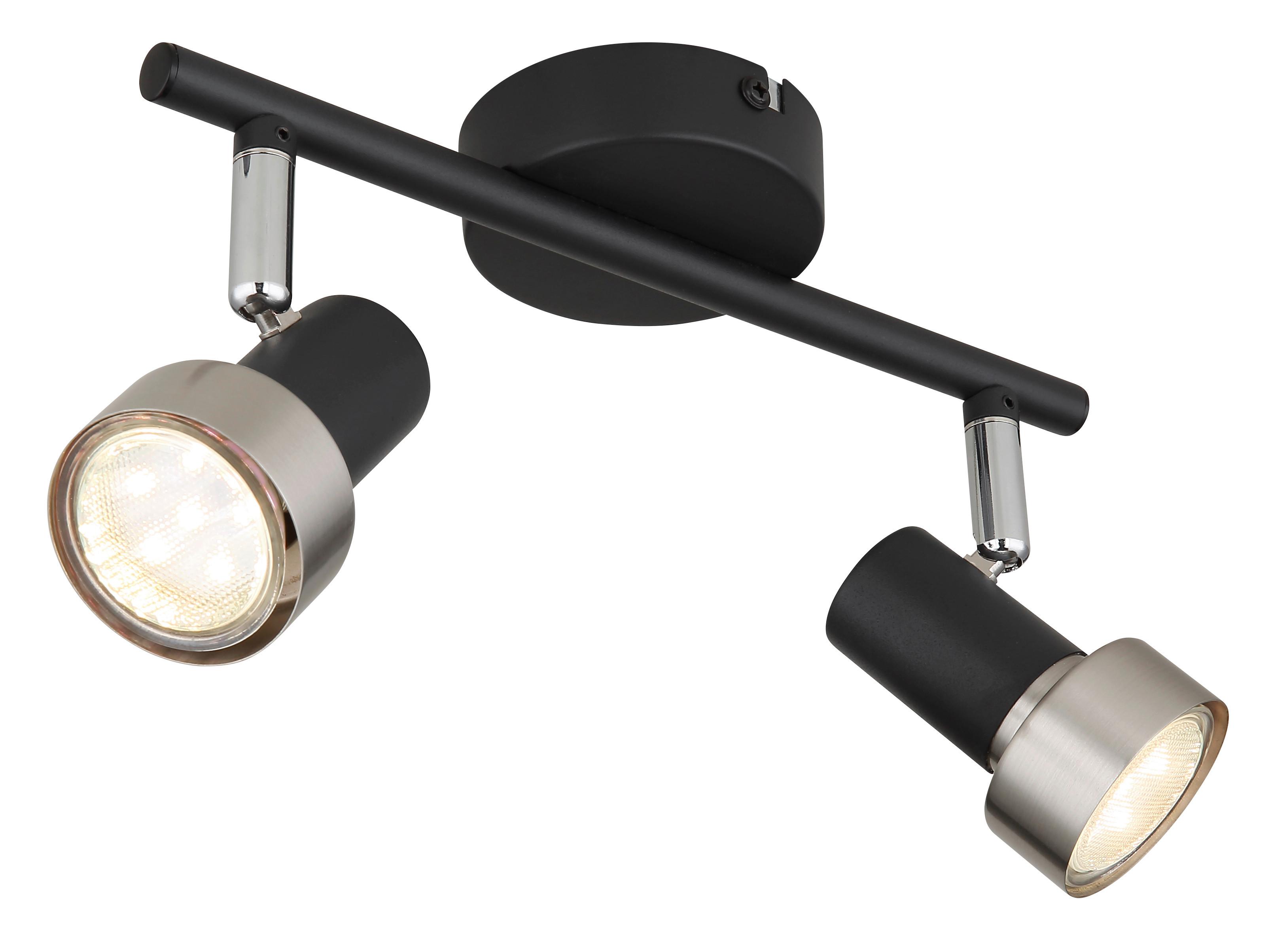 Strahler 57917-2n - Chromfarben/Schwarz, Design, Metall (25/8,5/11,8cm) - Globo