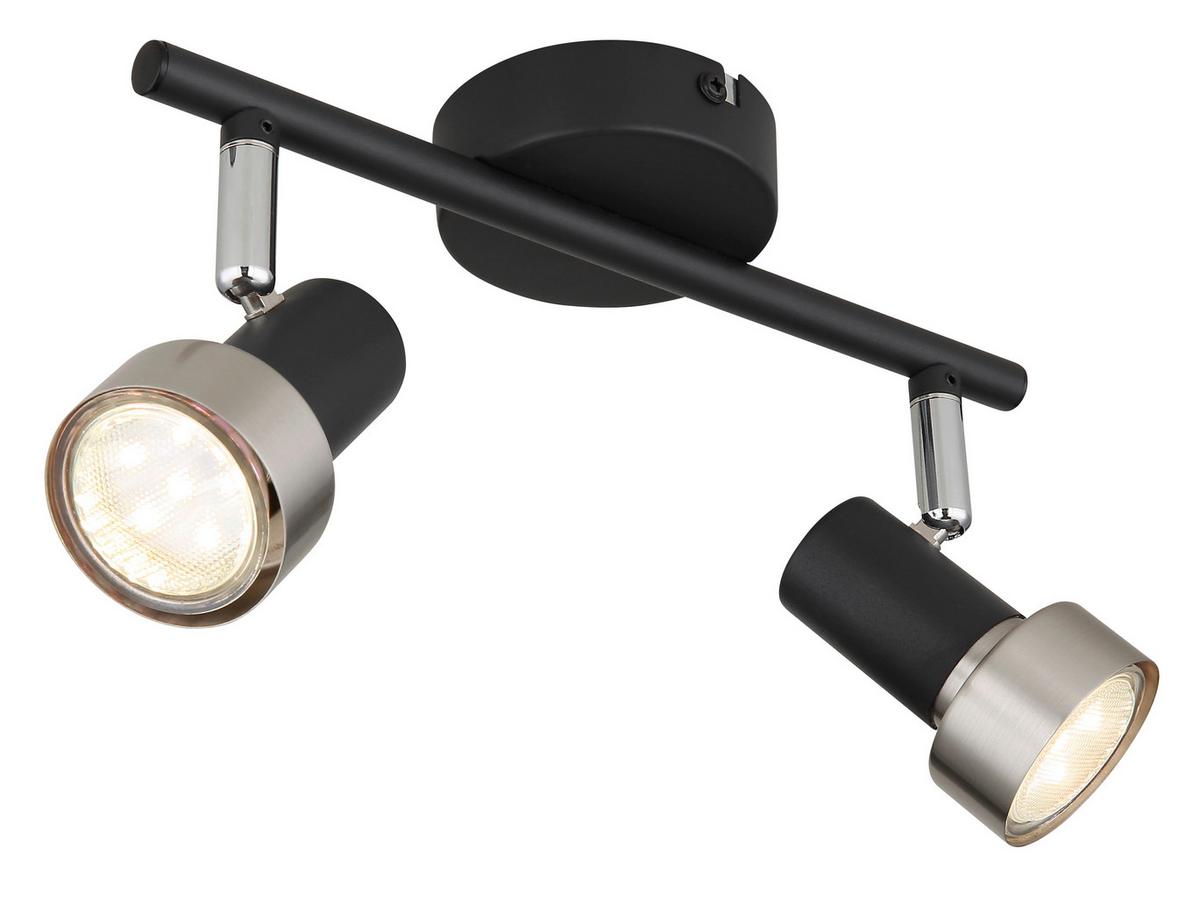 Strahler 57917-2n - Chromfarben/Schwarz, Design, Metall (25/8,5/11,8cm) - Globo