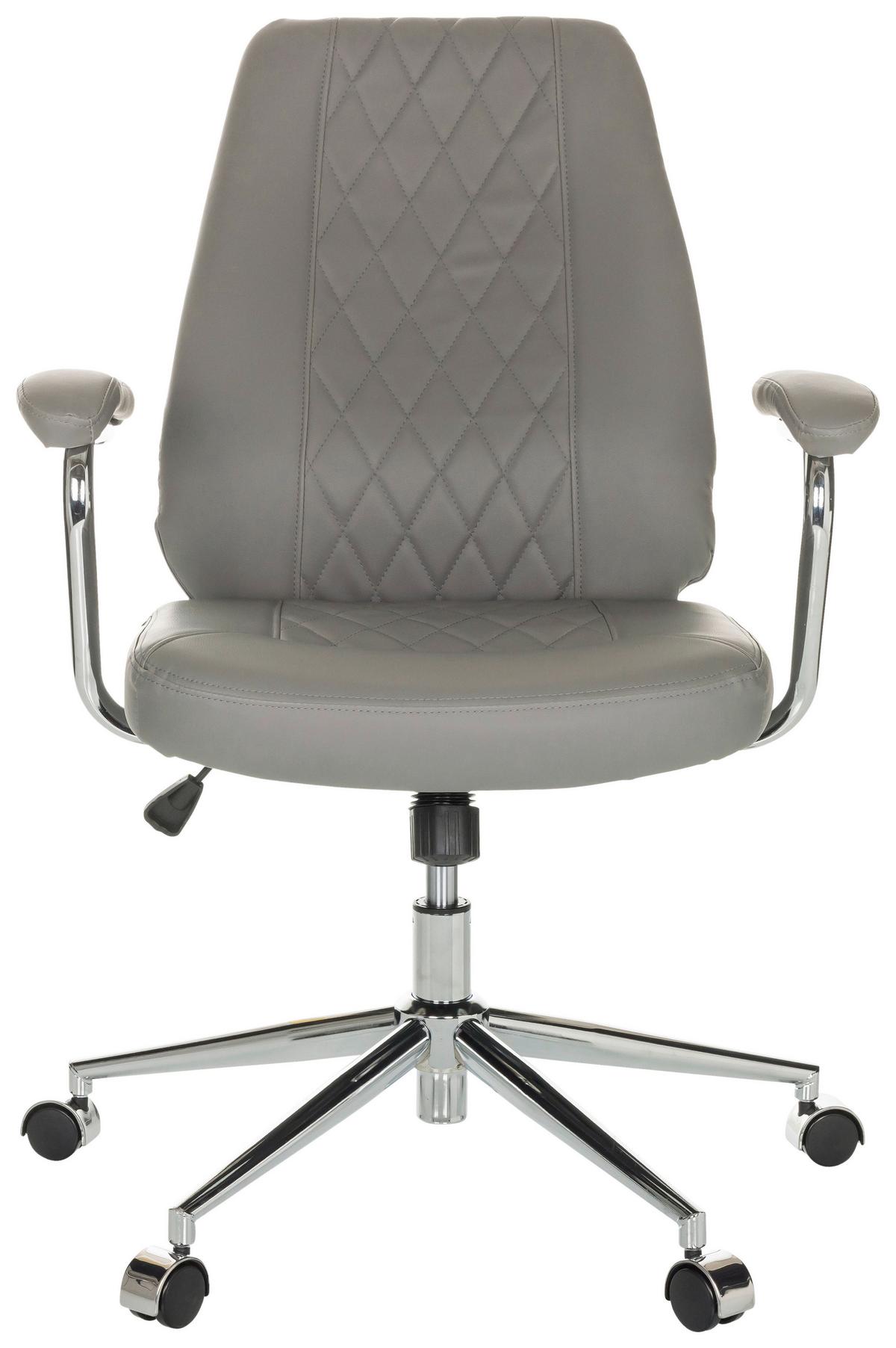 Drehstuhl Theo I - Schwarz/Grau, Basics, Leder/Kunststoff (68/96-103/68cm) - MID.YOU