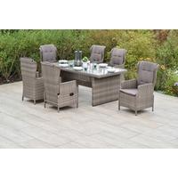GARTENSET RIVIERA - Naturfarben/Grau, MODERN, Kunststoff/Textil - Gardenson