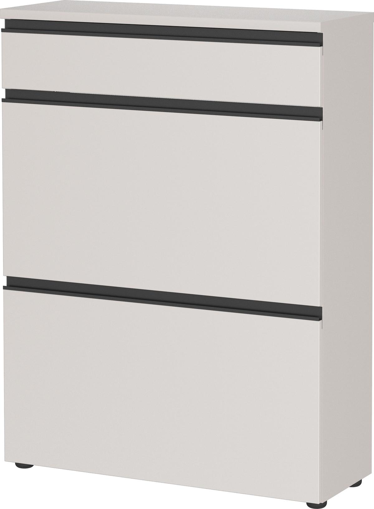 Garderobe Gw-Baldone 3-Teilig Beige B: 100 cm - Beige, Design, Glas/Holzwerkstoff (100/200/29cm) - MID.YOU