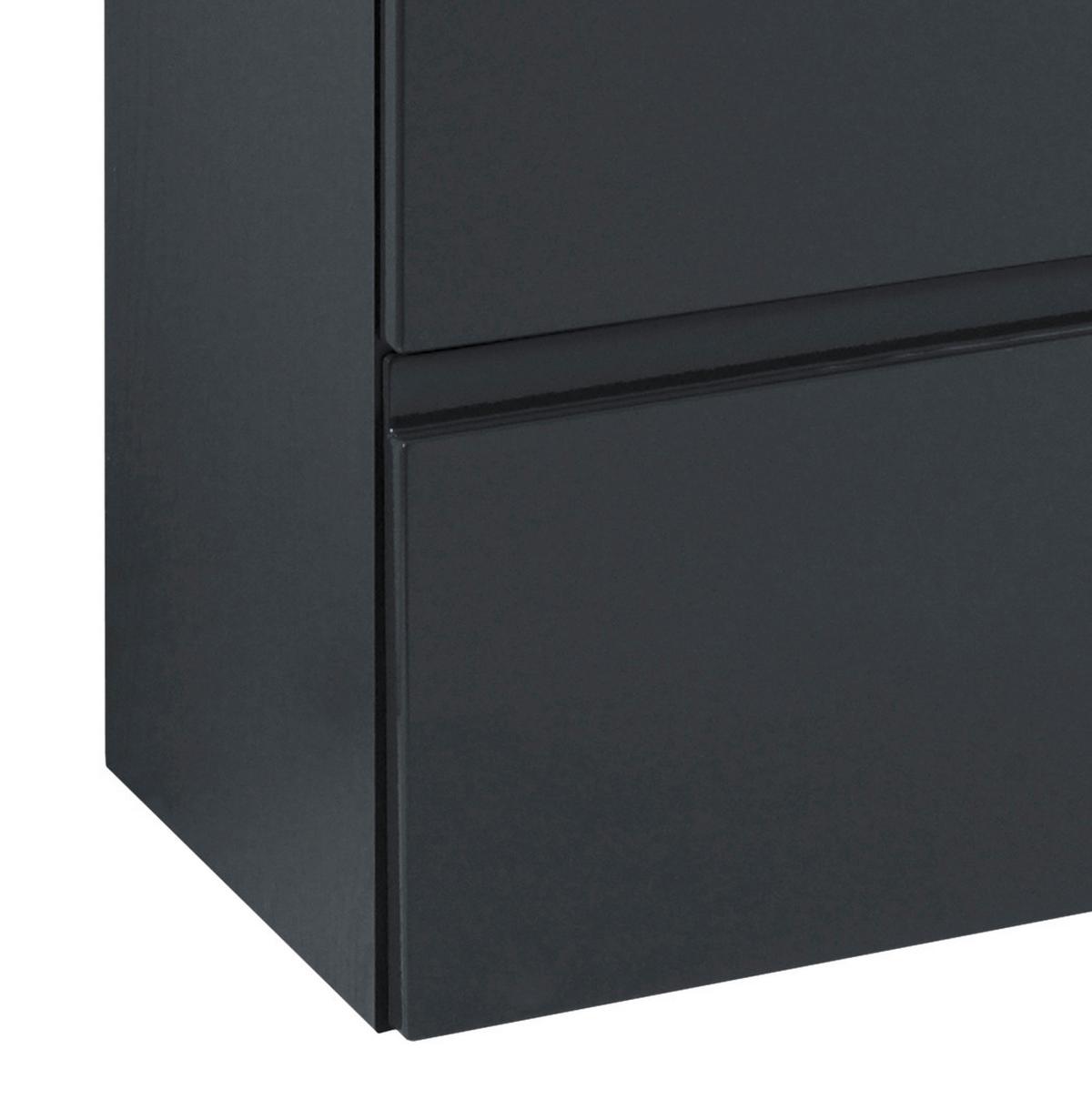 Unterschrank Mit Soft-Close Cardiff B: 40cm Graphit - Graphitfarben/Grau, Design, Holzwerkstoff (40/79/35cm) - Held