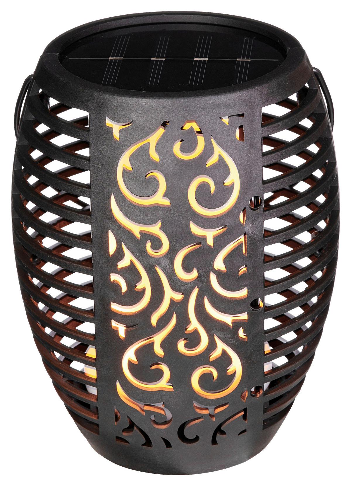 SOLÁRNE SVIETIDLO ZAMORA - čierna, plast (12/78cm) - Modern Living