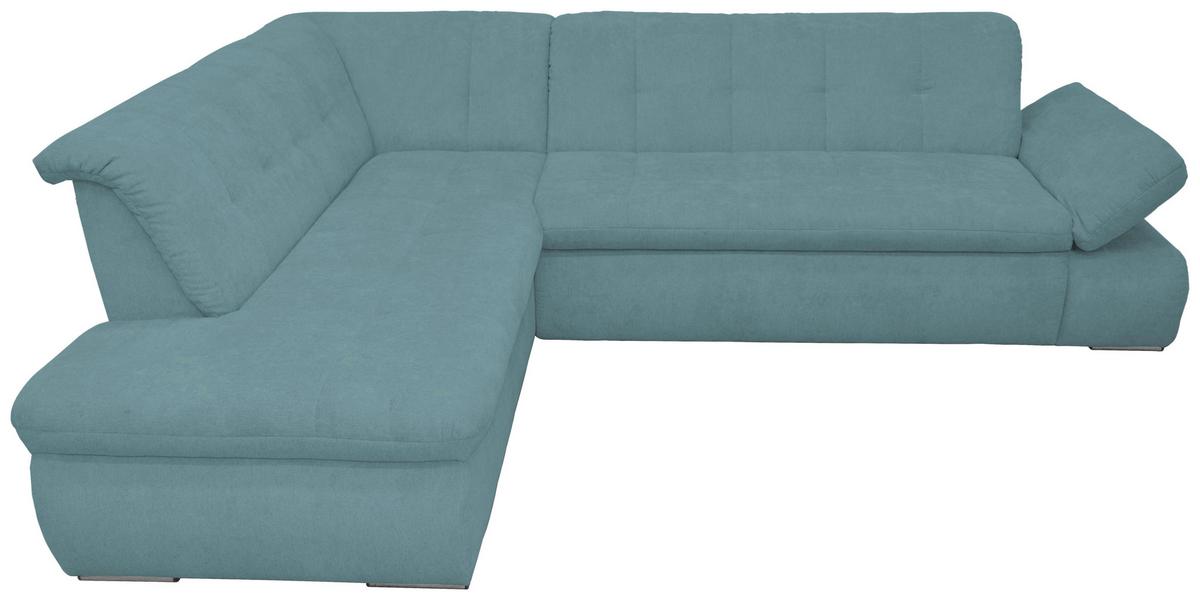 Ecksofa Mit Armteilverstellung Moric Petrol Mikrofaser - Chromfarben/Petrol, KONVENTIONELL, Textil (216/273cm) - MID.YOU