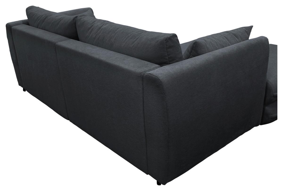 Ecksofa Vivaldi Schwarz S: 201x240 cm - Schwarz, Design, Textil (201/240cm) - MID.YOU