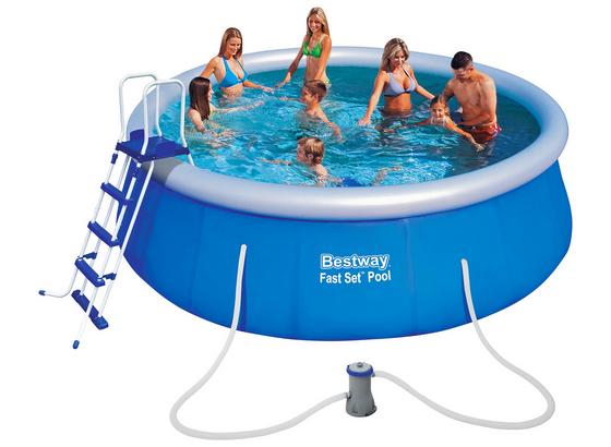 Aufstellpool Set Fast 57289 Ø 457 X H 122 cm - Blau, Kunststoff (457/122cm) - Bestway Aufstellpool Set Fast 57289 Ø 457 X H 122 cm - Blau, Kunststoff (457/122cm) - Bestway