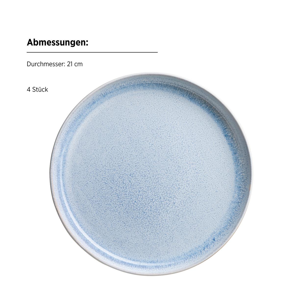 fürhstücksserviceset 16 -Teilig. Blau/Braun - Blau/Braun, Basics, Keramik - Mäser