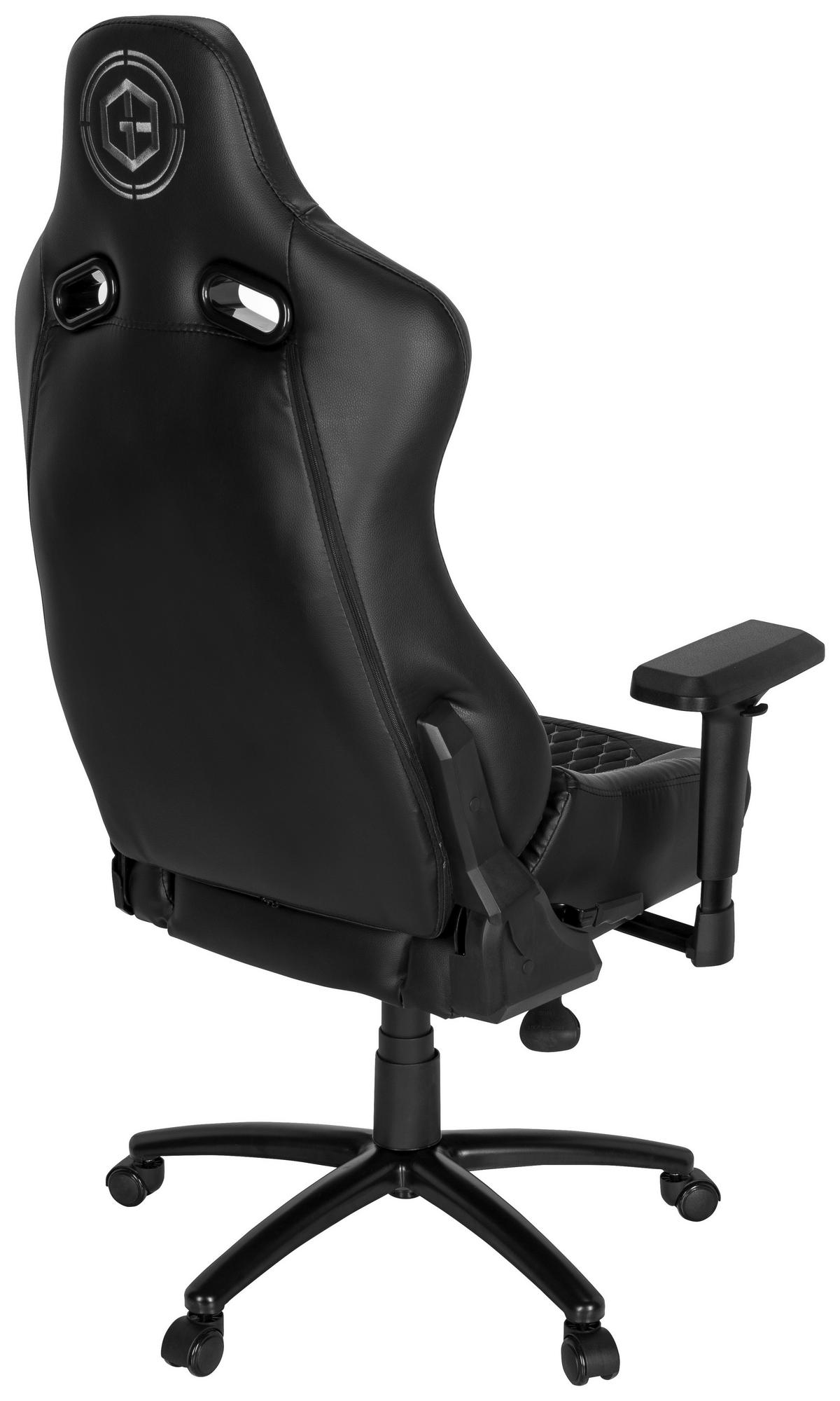Gamingstuhl Gamebreaker Sx 04 Lederlook Schwarz Bis 120kg - Schwarz/Weiß, MODERN, Kunststoff/Textil (74/137/66cm) - MID.YOU