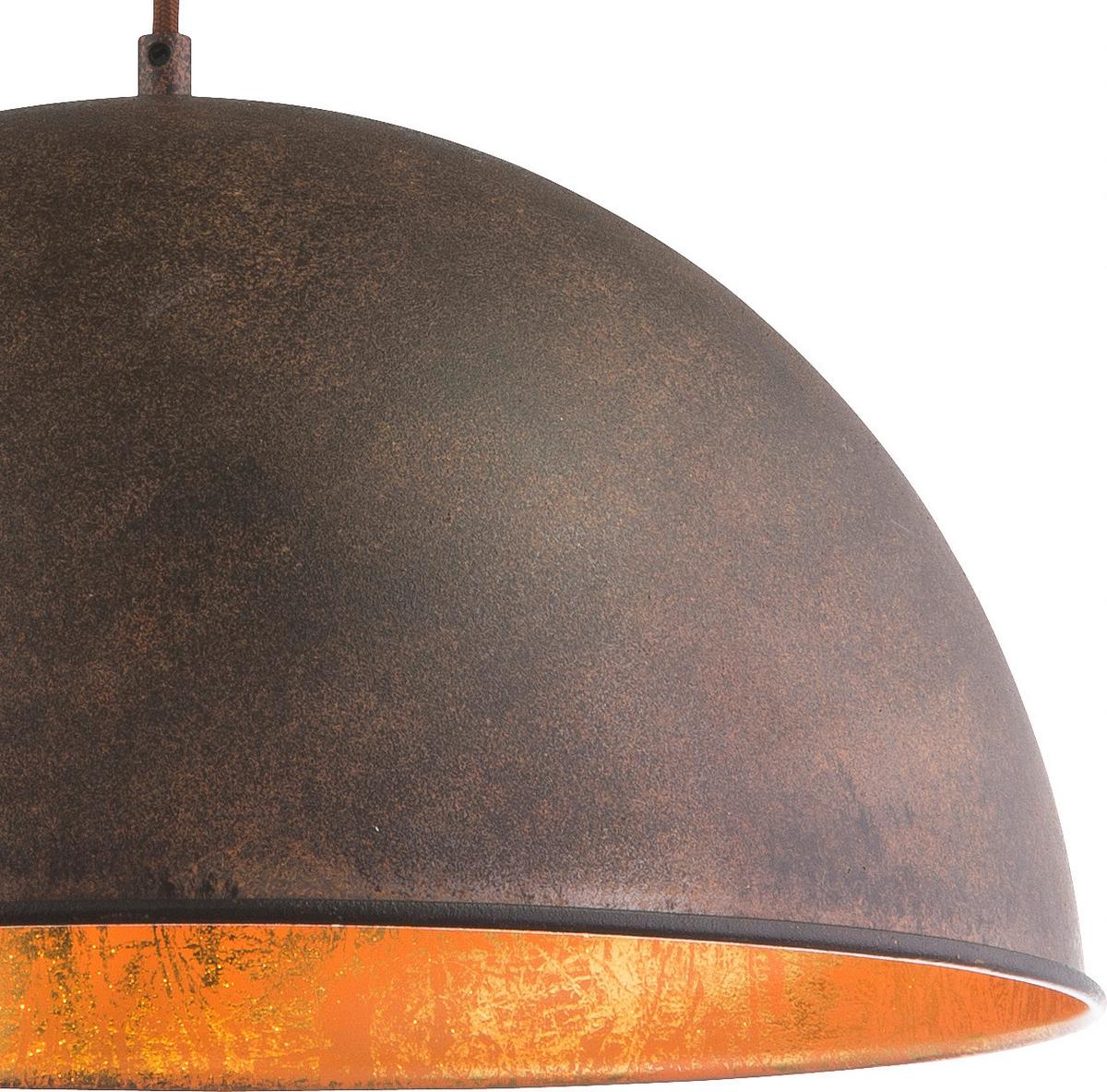 Hängeleuchte Xirena I H: 120 cm 1-Flammig - Rostfarben/Goldfarben, Trend, Metall (41/120cm) - Globo