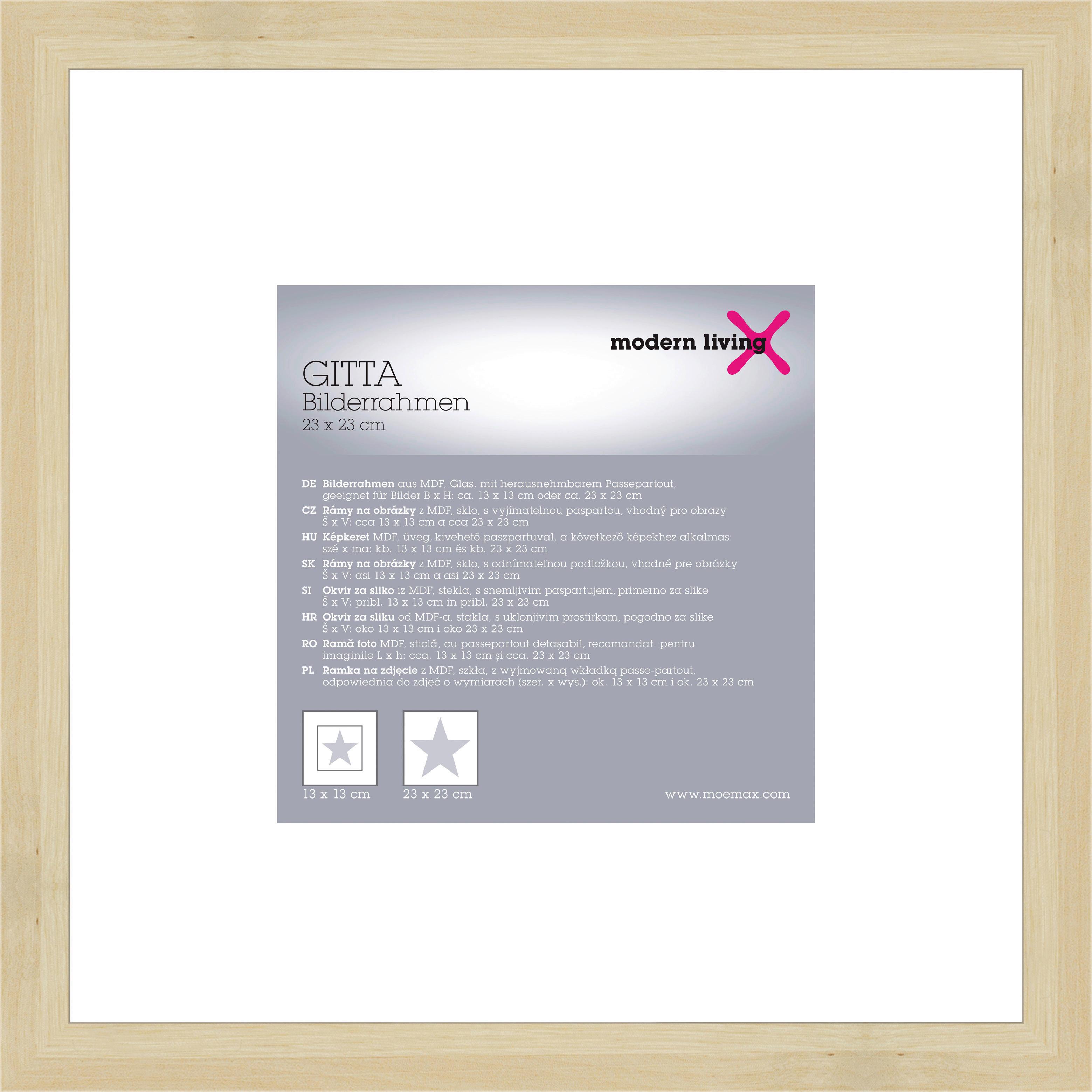 Rám na obrazy Gitta - farba duba, Basics, drevo (25,2/25,2/3,6cm) - Modern Living