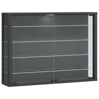 Hängevitrine Vitrosa Anthrazit Dekor B:83cm - Anthrazit, Design, Glas/Holzwerkstoff (83/60/18cm) - MID.YOU