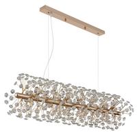 KRIŠTÁĽOVÉ ZÁVESNÉ SVIETIDLO KATRINA - priehľadné/číra, Lifestyle, kov/plast (90/30/150cm) - Globo