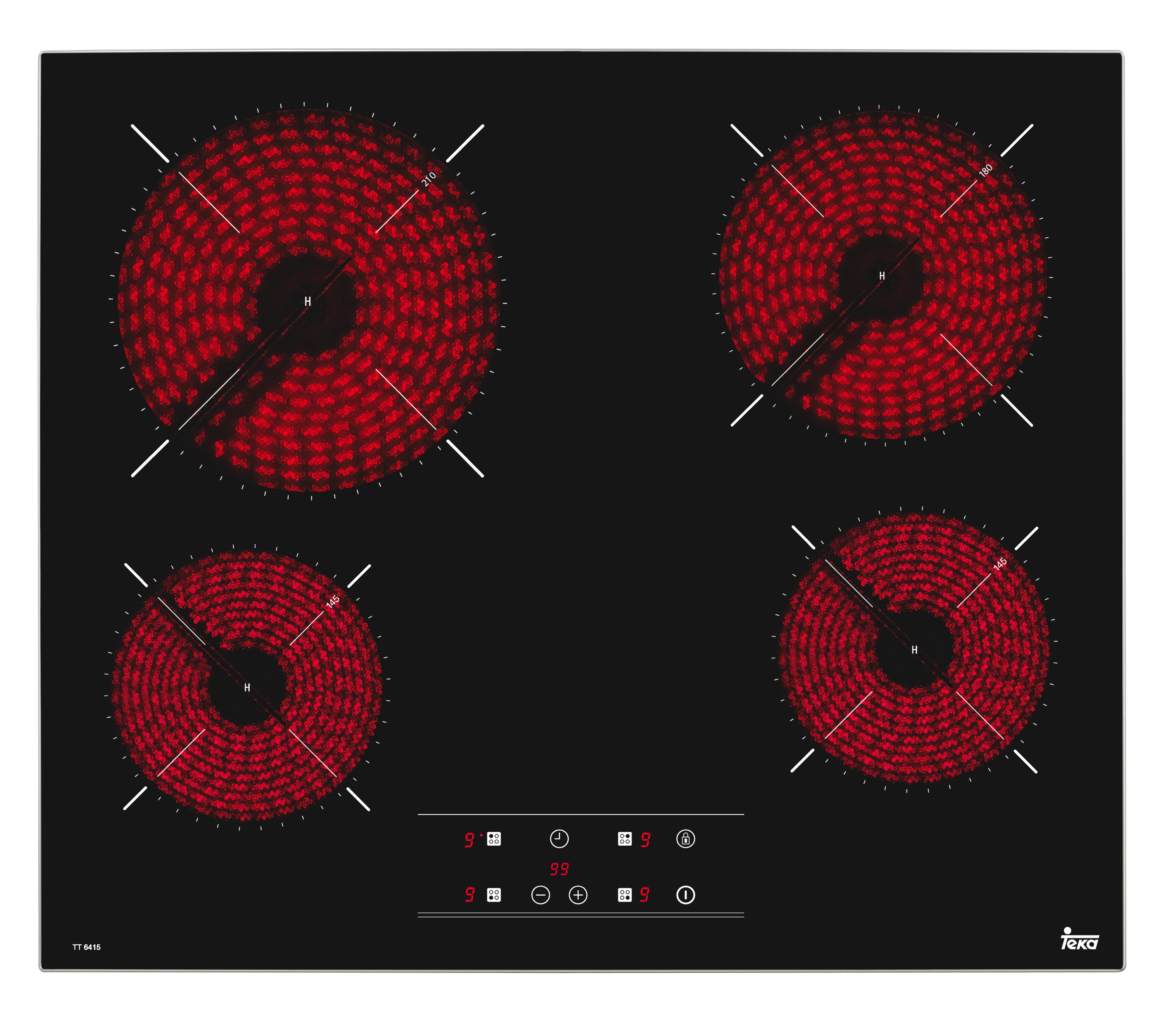 Glaskeramikkochfeld TT 6415 - Schwarz, Design, Glas (60cm) - Teka