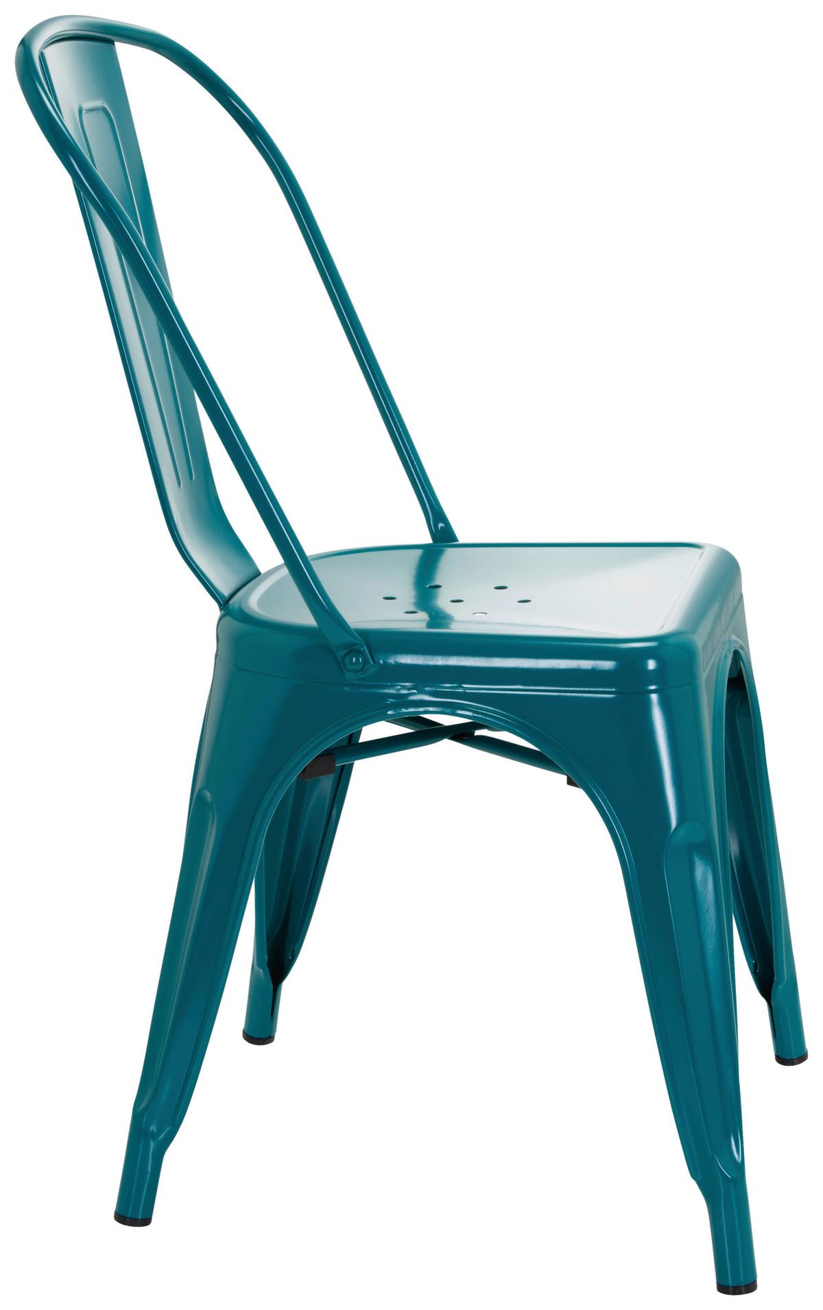 Stuhl Vantaggio Comfort stapelbar Petrol bis 150 kg - Petrol, Basics, Metall (44/84/54cm) - MID.YOU