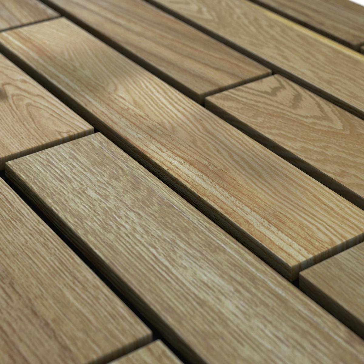 Terrassenfliese Xxl Fliese - Paul, 5er-Set - Akaziefarben, MODERN, Holz/Kunststoff (60/2,4/30cm) - James Wood