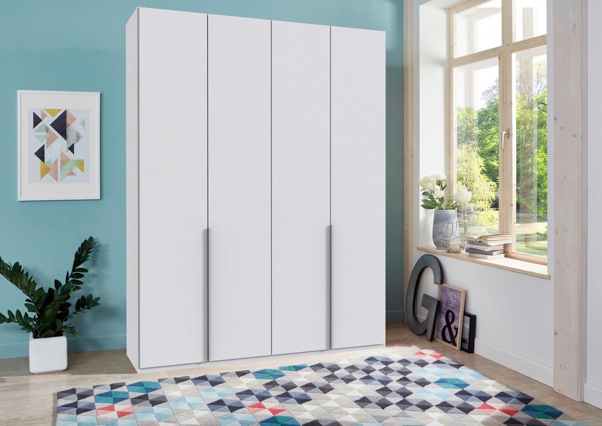Drehtürenschrank New York Weiß B: 180 cm - Weiß, MODERN, Holzwerkstoff (180/236/58cm) - MID.YOU