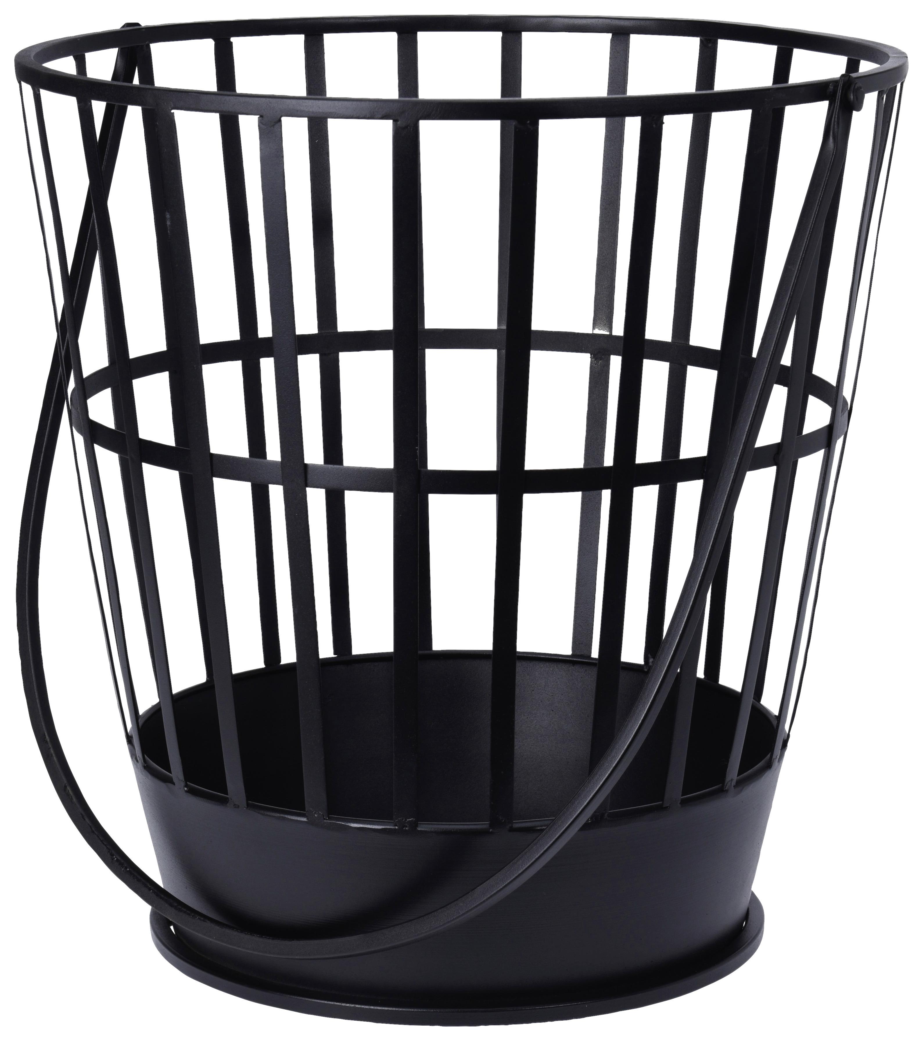 Holzlege Tara Schwarz Metall DxH 38x77 cm - Schwarz, MODERN, Metall (38/77cm)