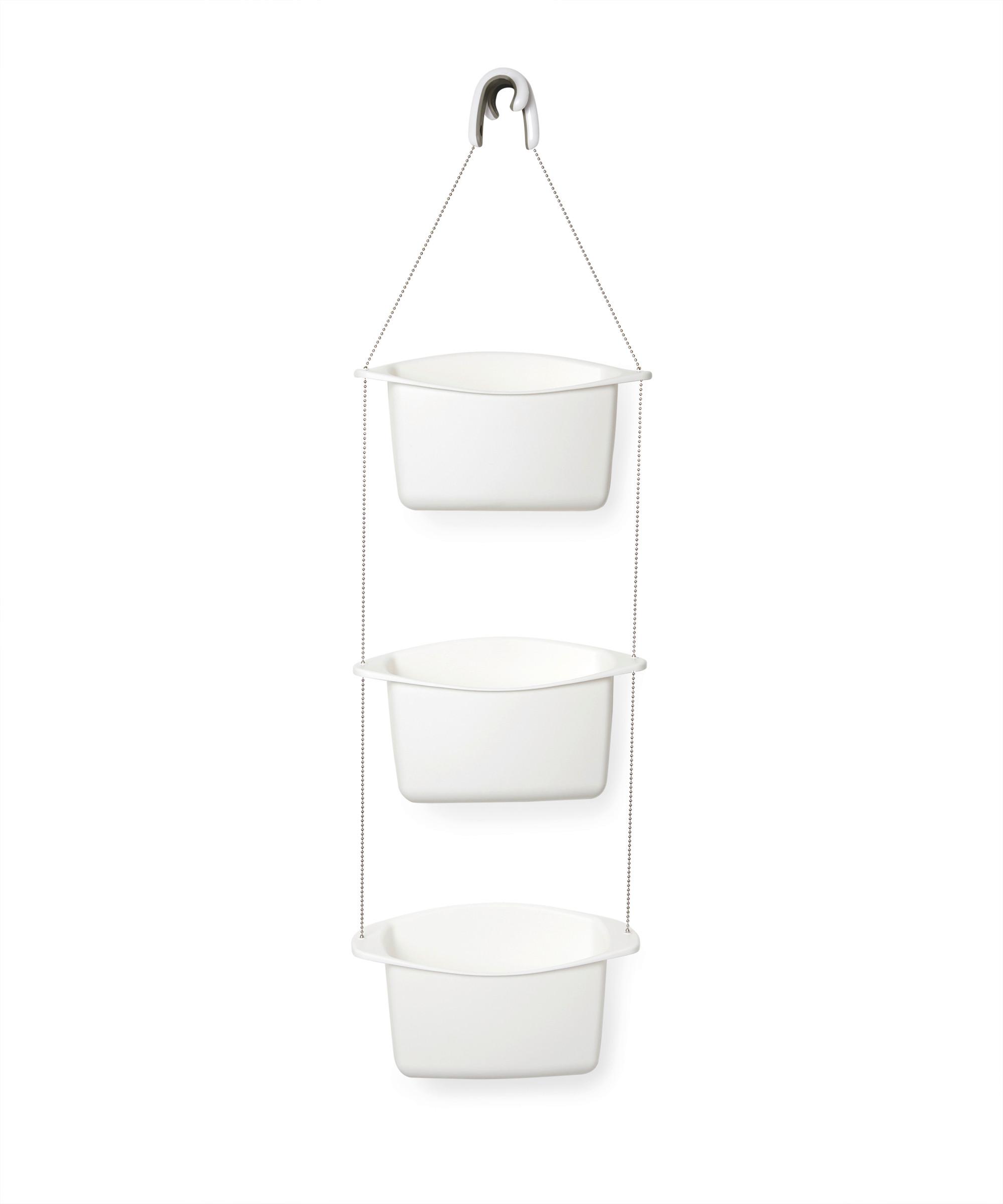 REGÁL DO SPRCHY EASY - 3 - bílá, Moderní, kov/plast (27/95/13cm) - Premium Living