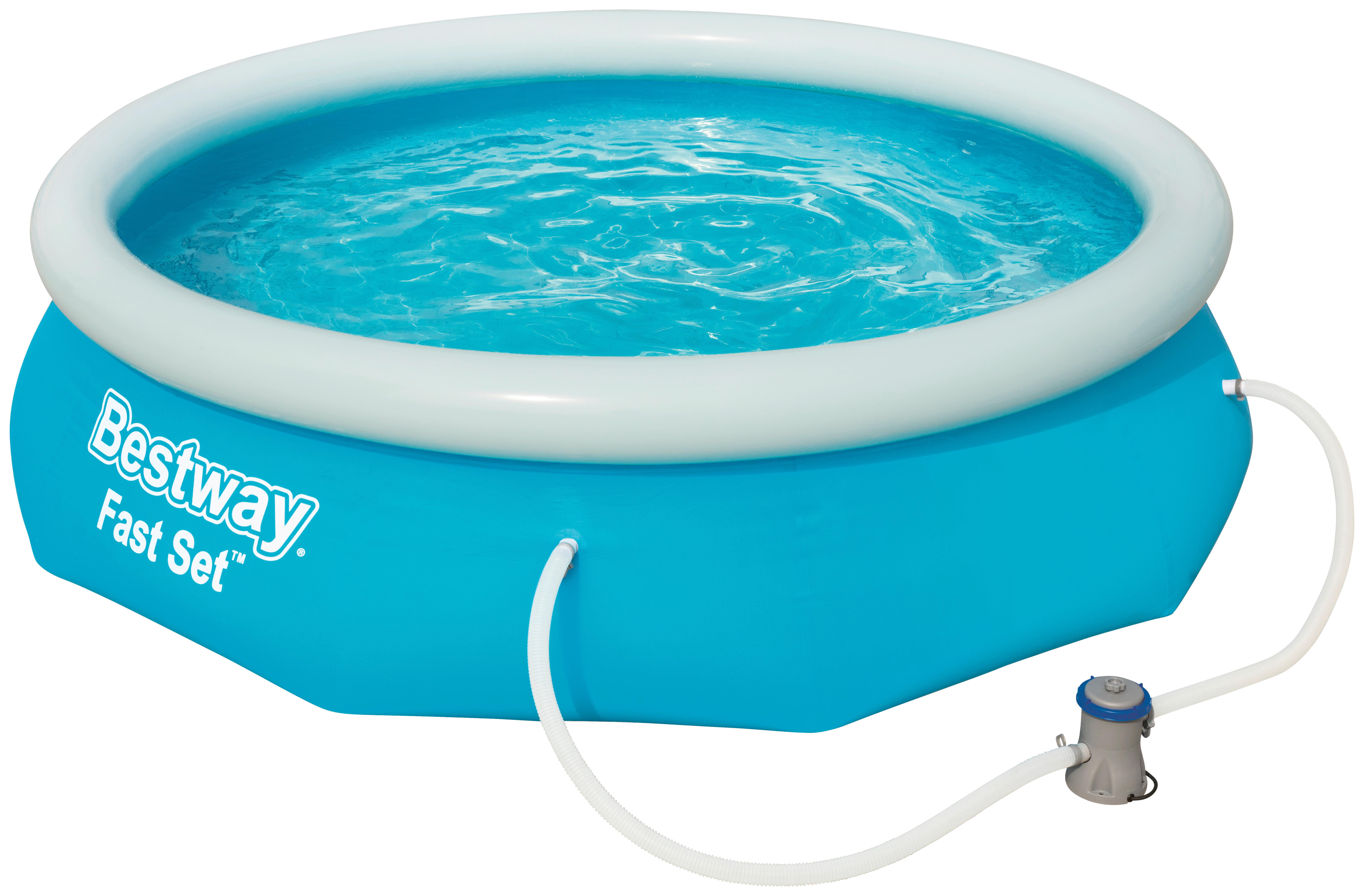 Aufstellpool Fast Set D/H: ca. 305/76 cm - Blau, Kunststoff (305/76cm) - Bestway
