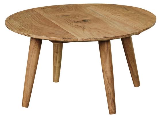 Massiver Couchtisch Rund mit Ablage Boha, Akazie Ø75cm - Akaziefarben, Design, Holz (75/75/40cm) - Carryhome Massiver Couchtisch Rund mit Ablage Boha, Akazie Ø75cm - Akaziefarben, Design, Holz (75/75/40cm) - Carryhome