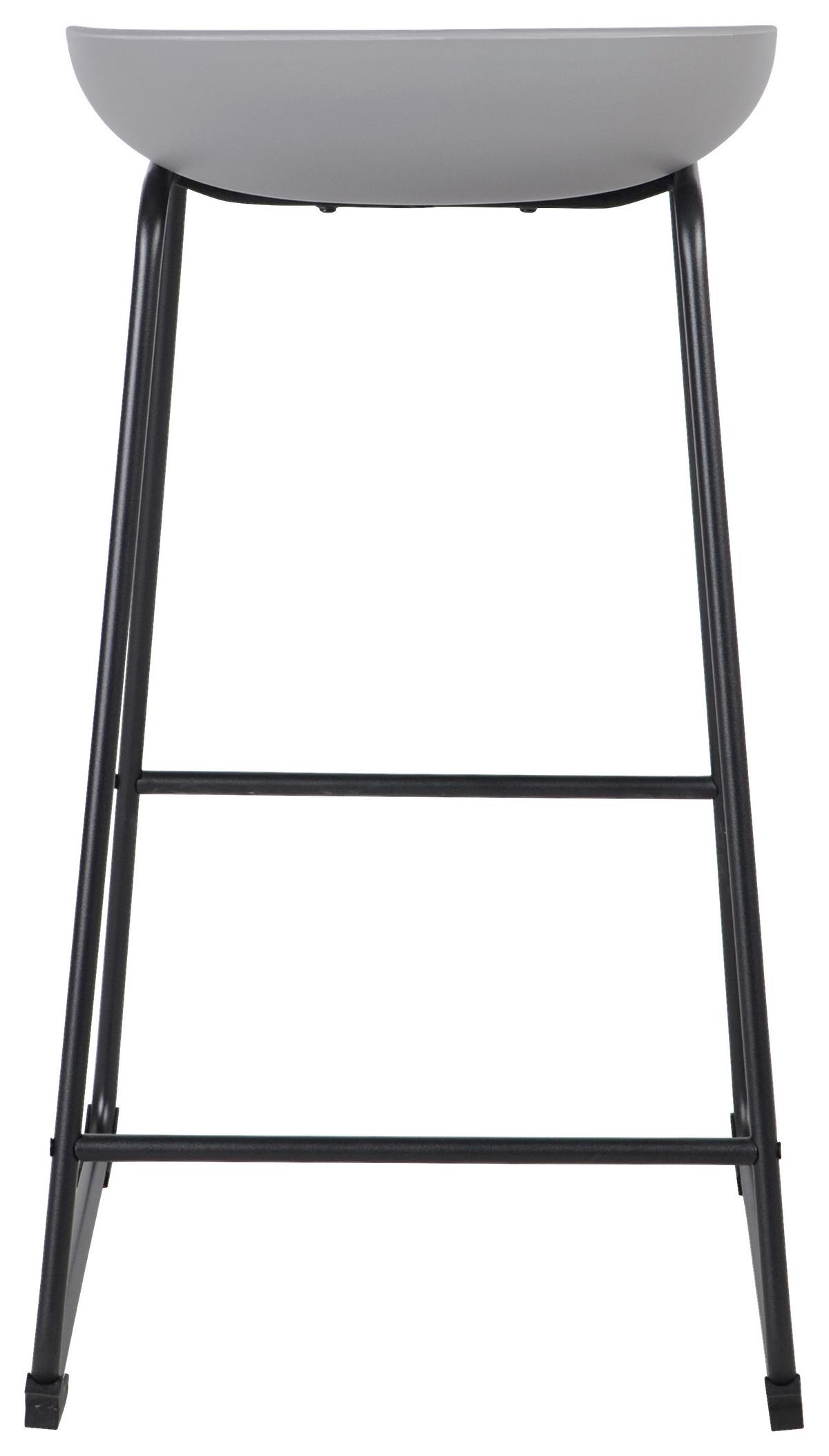 BAROVÁ ŽIDLE VEGAS - šedá/černá, Moderní, kov/plast (47/84/48cm) - Based