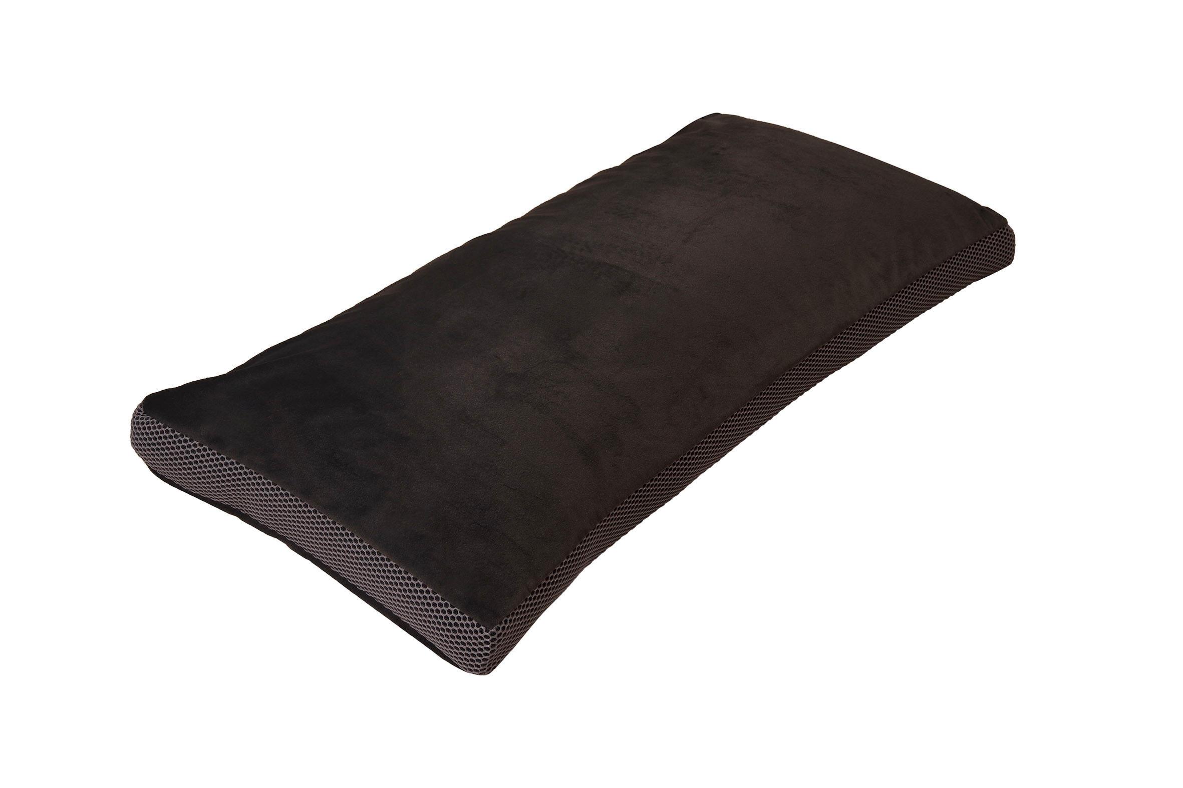 Anatomický Polštář Cupid Samt, 40/80cm, Antracit - antracitová, textil (40/80cm) - Premium Living