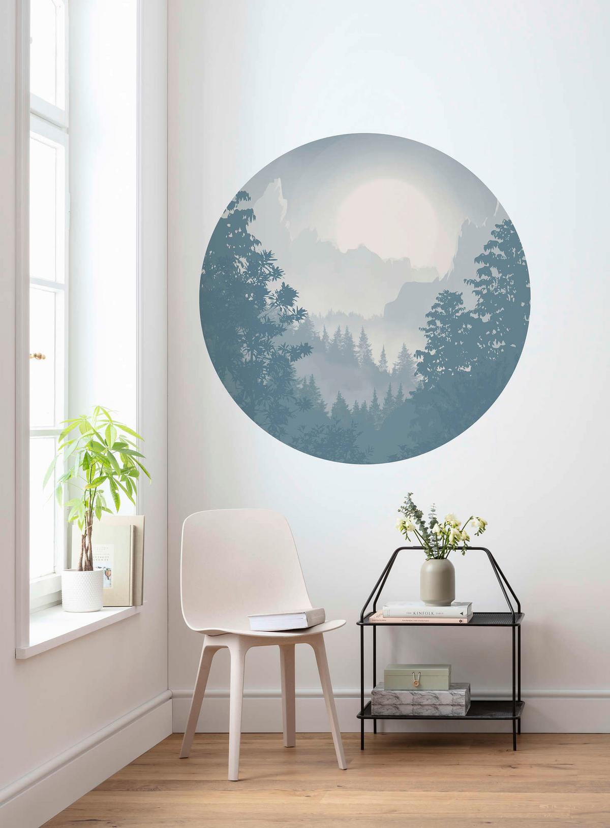 Fototapete D1-039 Blue Valley - Blau/Weiß, Trend (125cm)