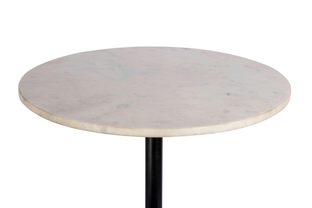 PRÍRUČNÝ STOLÍK GORDON 125 WEISS - čierna/biela, Design, kov/kameň (46/48cm) - MID.YOU