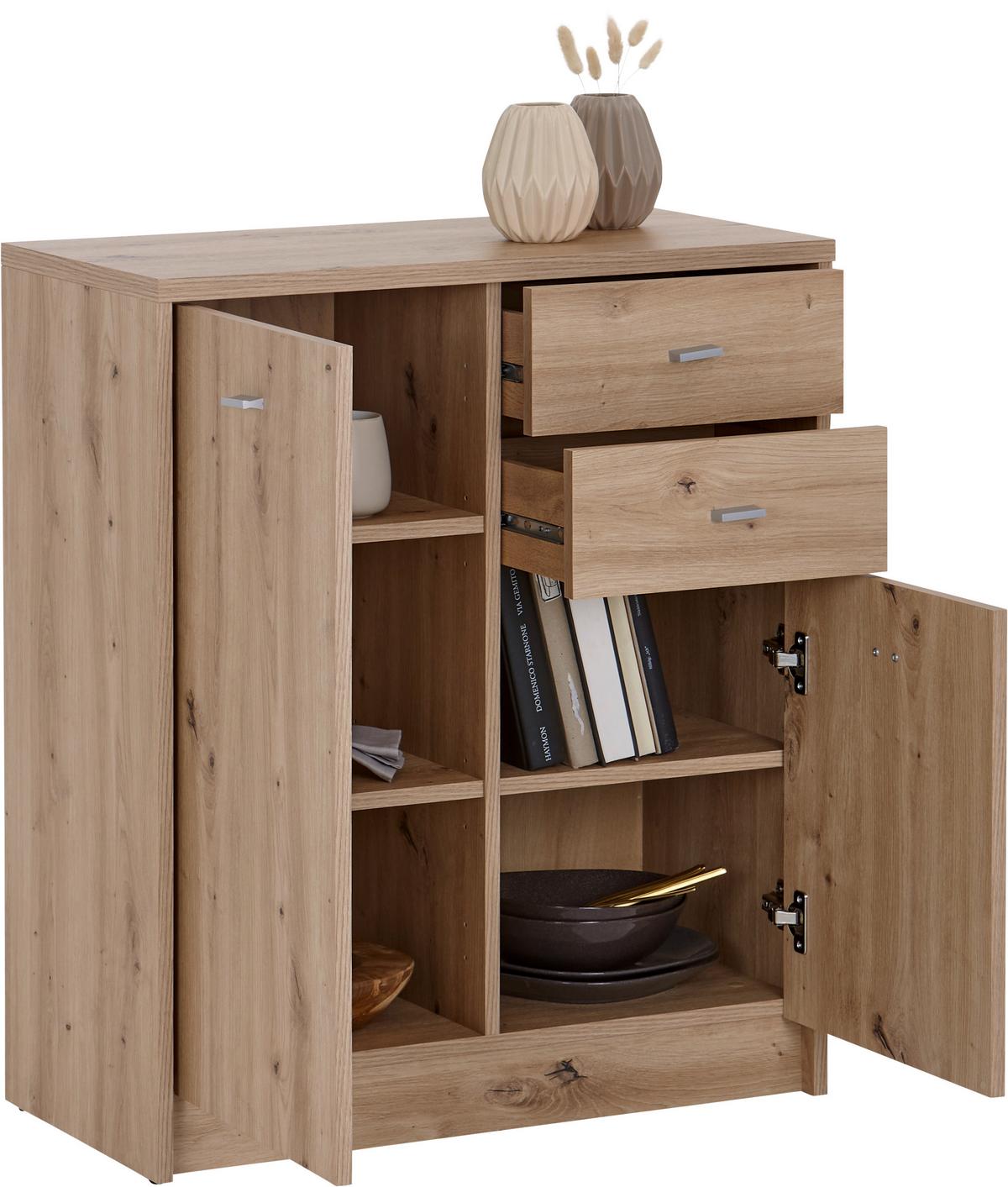 Kommode B: 74 cm 4-You New Eiche Artisan Dekor - Eiche Artisan, MODERN, Holzwerkstoff (74/85,4/34,6cm)