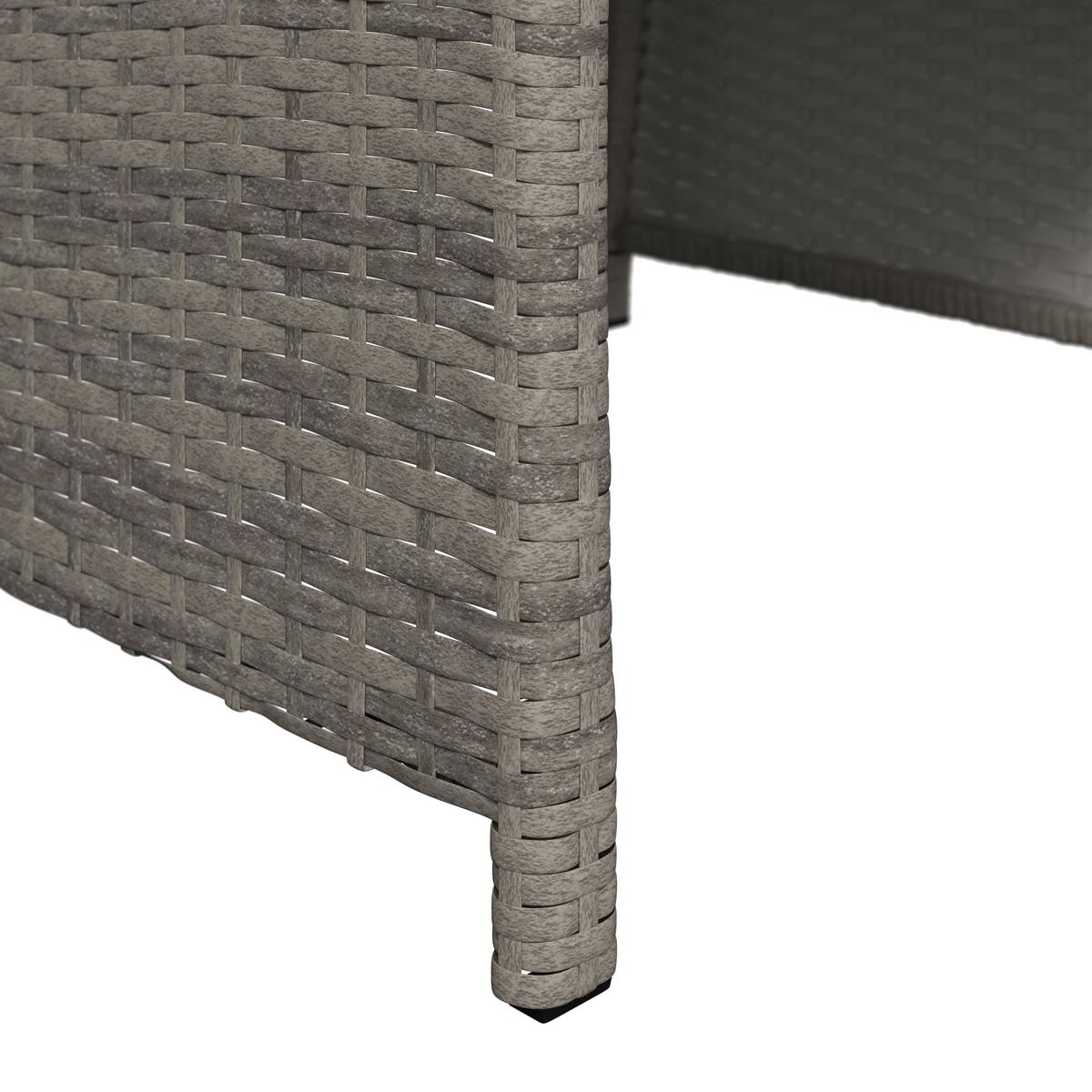 SÚPRAVA ZÁHRADNÉHO NÁBYTKU MICHELLE 2 - číra/svetlosivá, Basics, kov/textil