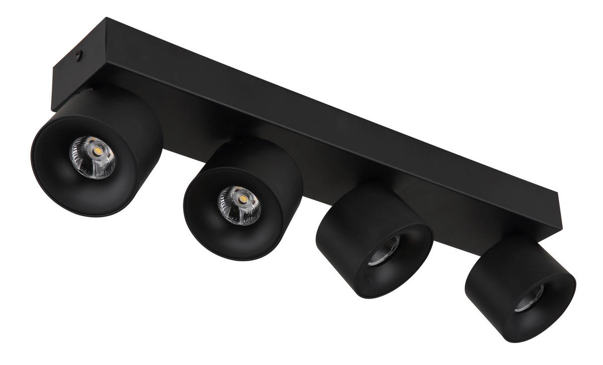 LED-Strahler 56961-4b - Transparent/Schwarz, Design, Kunststoff/Metall (45,5/7,2/12cm) - Globo