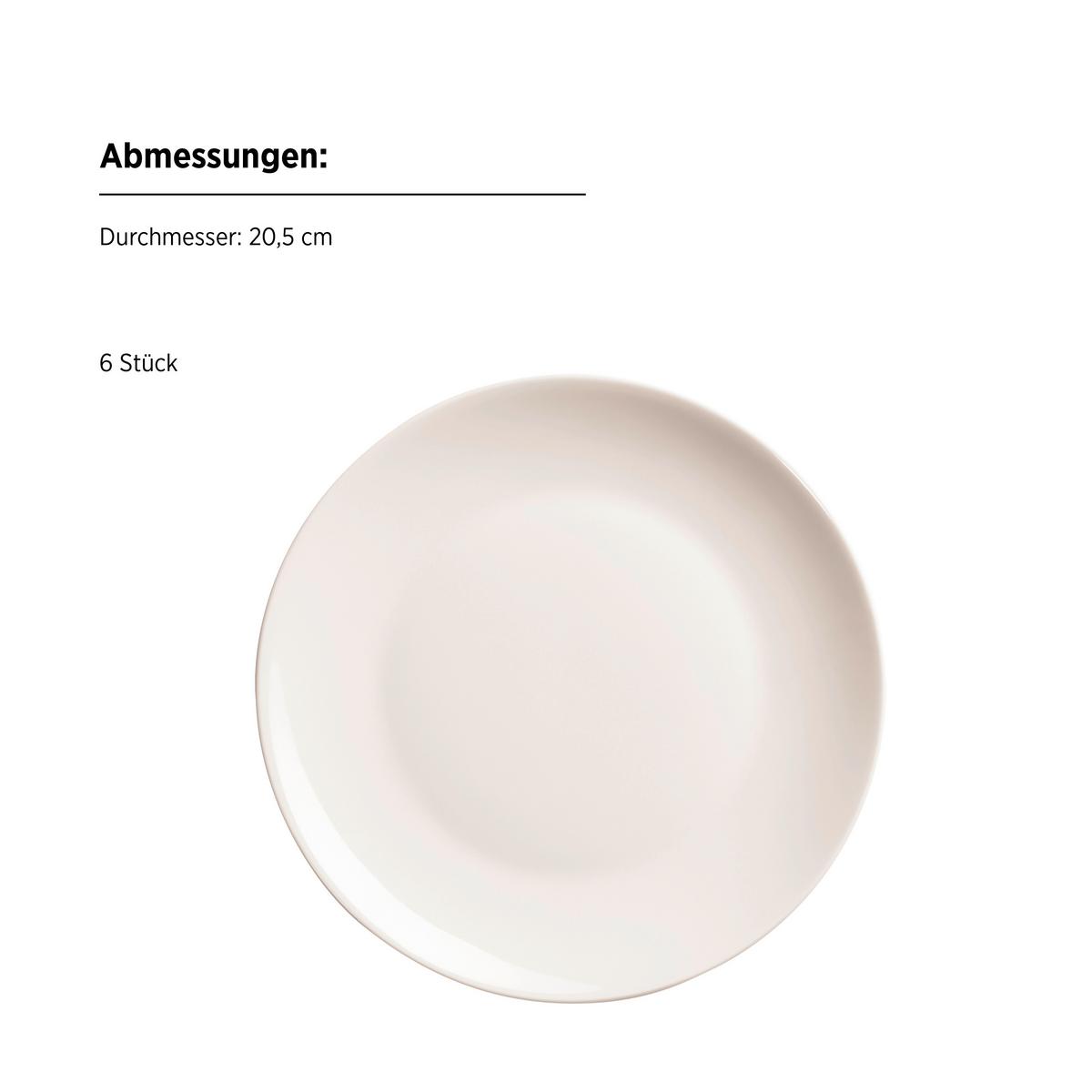 Kaffeeservice Belmira 6 Personen Geschirr Set - Weiß, Basics, Keramik - Mäser