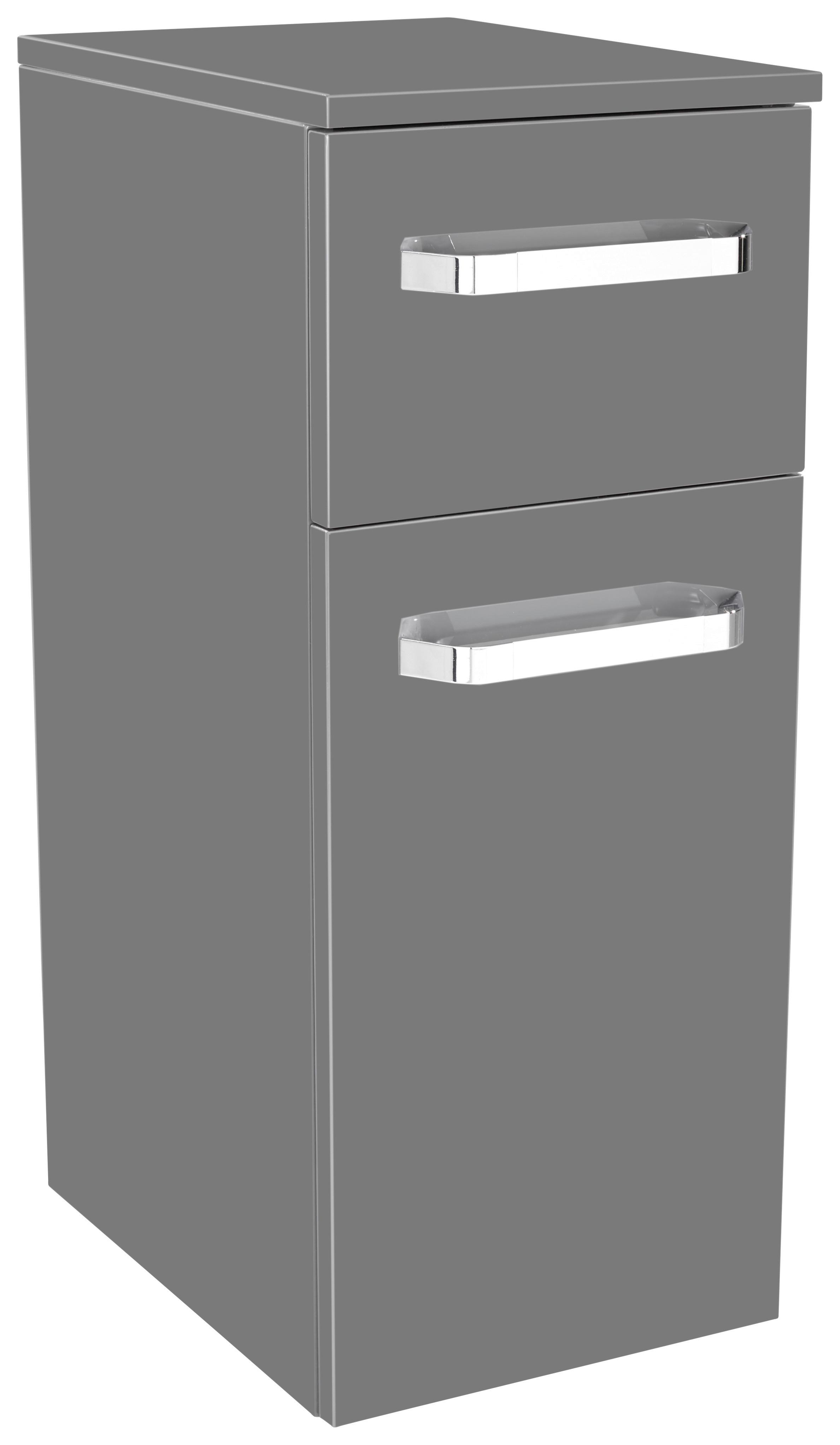 Unterschrank Mit Soft-Close Santo B: 30cm, Anthrazit - Anthrazit, KONVENTIONELL, Holzwerkstoff (30/72/33cm)