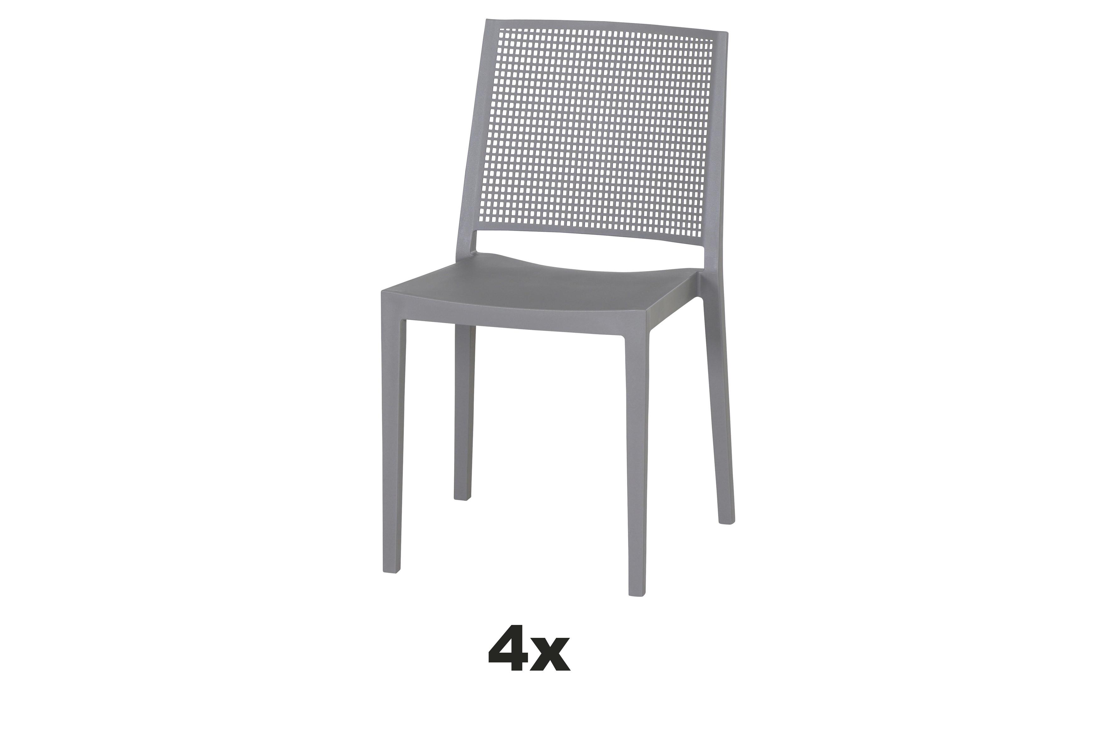 Stapelstuhl T20117 - Grau, Basics, Kunststoff (46/80/56cm) - Siena Garden