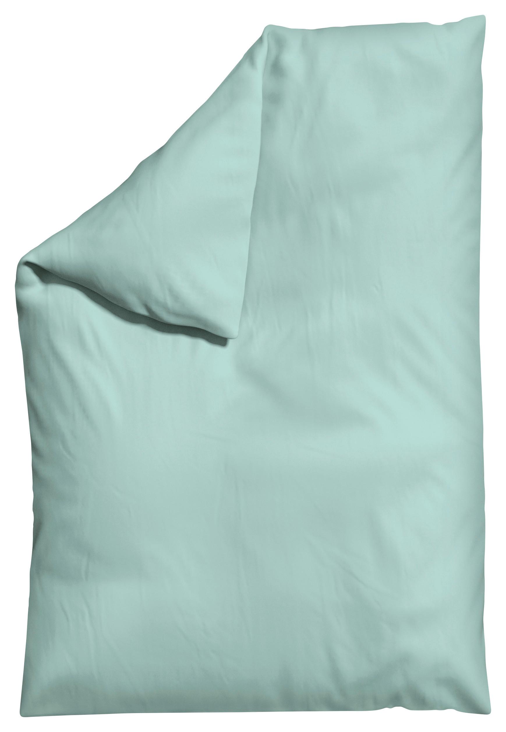 Bettdeckenbezug Knitted Jersey 135-140x200cm Türkis - Türkis, Basics, Textil (135-140/200cm) - Schlafgut