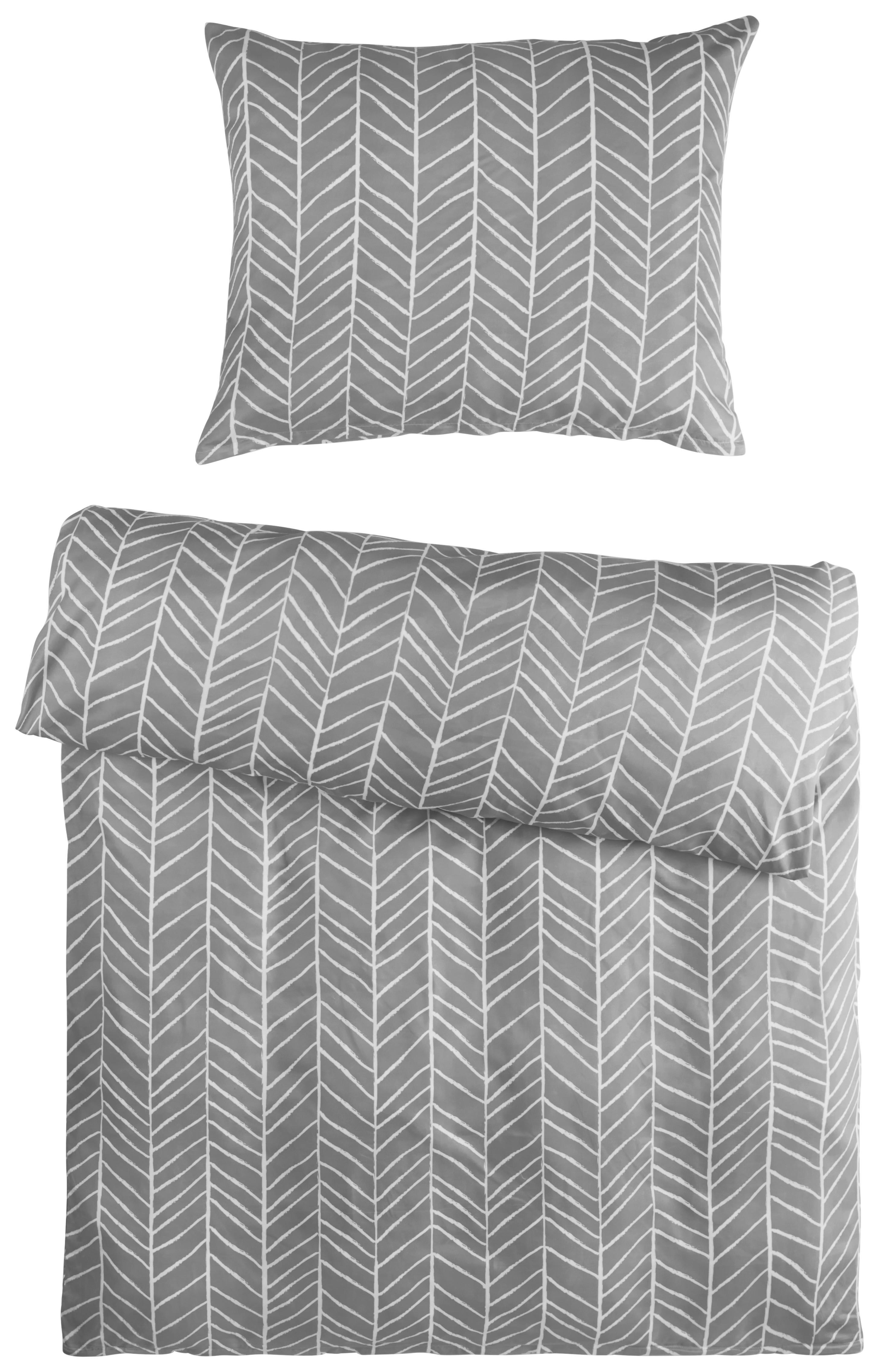 Povlečení Marble, 140/200cm, Šedá - šedá, Konvenční, textil (140/200cm) - Modern Living