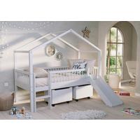HAUSBETT Forrest Weiß 90x200cm - Weiß/Naturfarben, MODERN, Holz (90/200cm) - Vipack