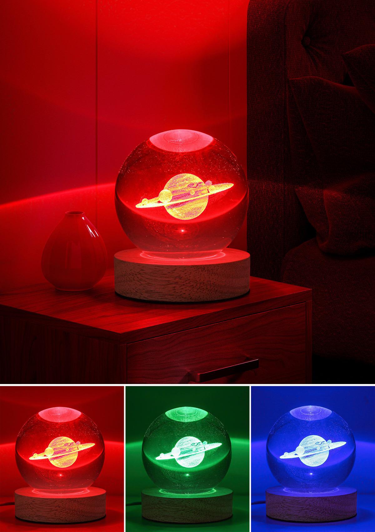 DEKORAČNÍ LED SVÍTIDLO MONI - průhledné/přírodní barvy, Romantický / Rustikální, kompozitní dřevo/plast (8/9,5cm) - Mömax