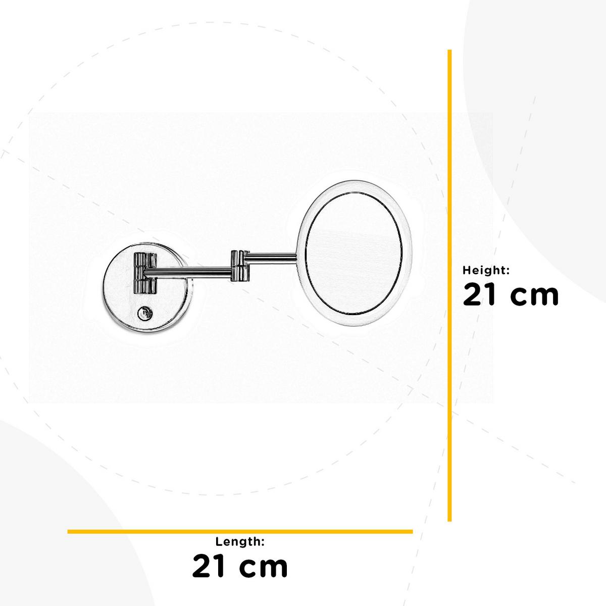 Badezimmer-wandleuchte Rim Chromfarben L: 21 Cm - Chromfarben, Basics, Glas/Metall (21/21/21cm)